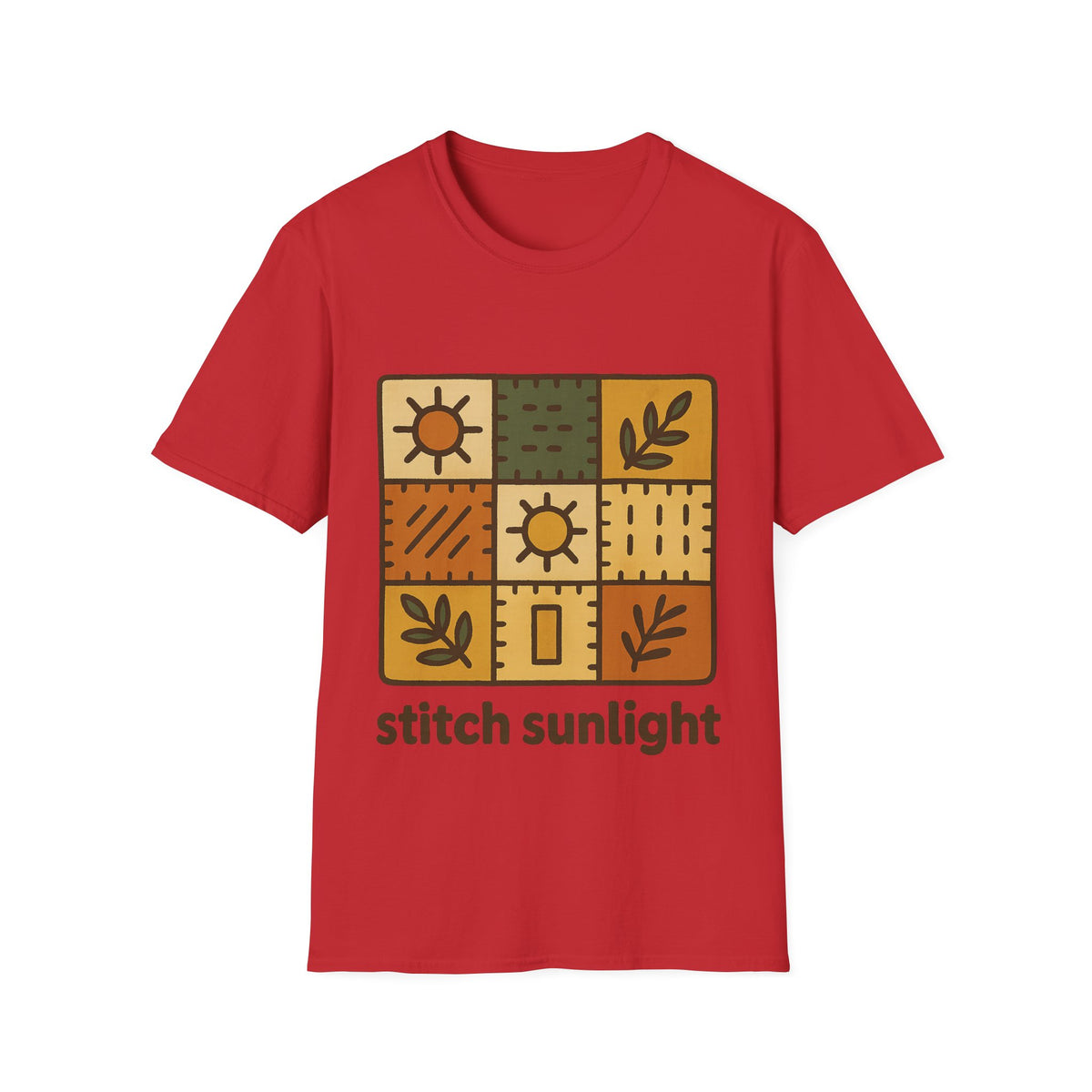 T-Shirt — Rustic Sunflower Patchwork “Catch Sunlight” Graphic Tee - Trending Now - September 2026
