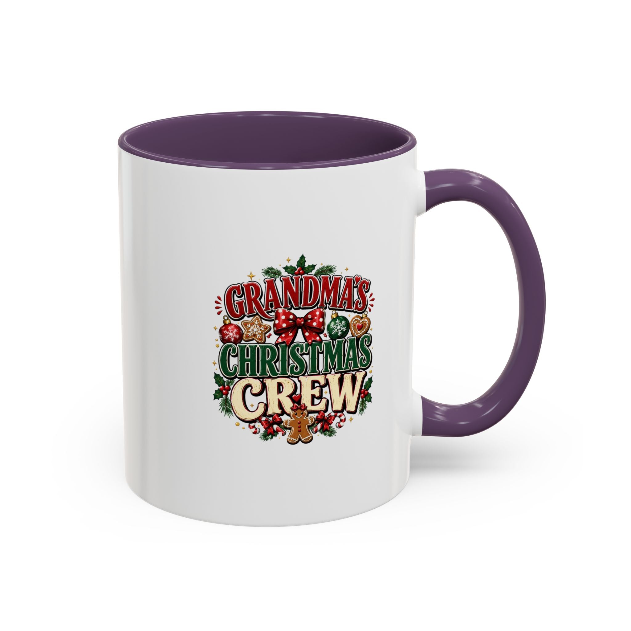 Grandma's Christmas Crew Accent Coffee Mug — Festive Holiday Gift for Grandma