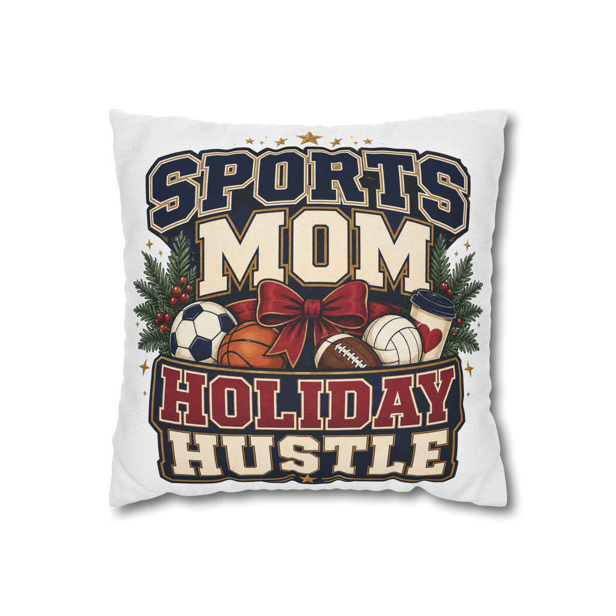 Sports Mom Holiday Hustle Pillowcase Modern Day Christmas