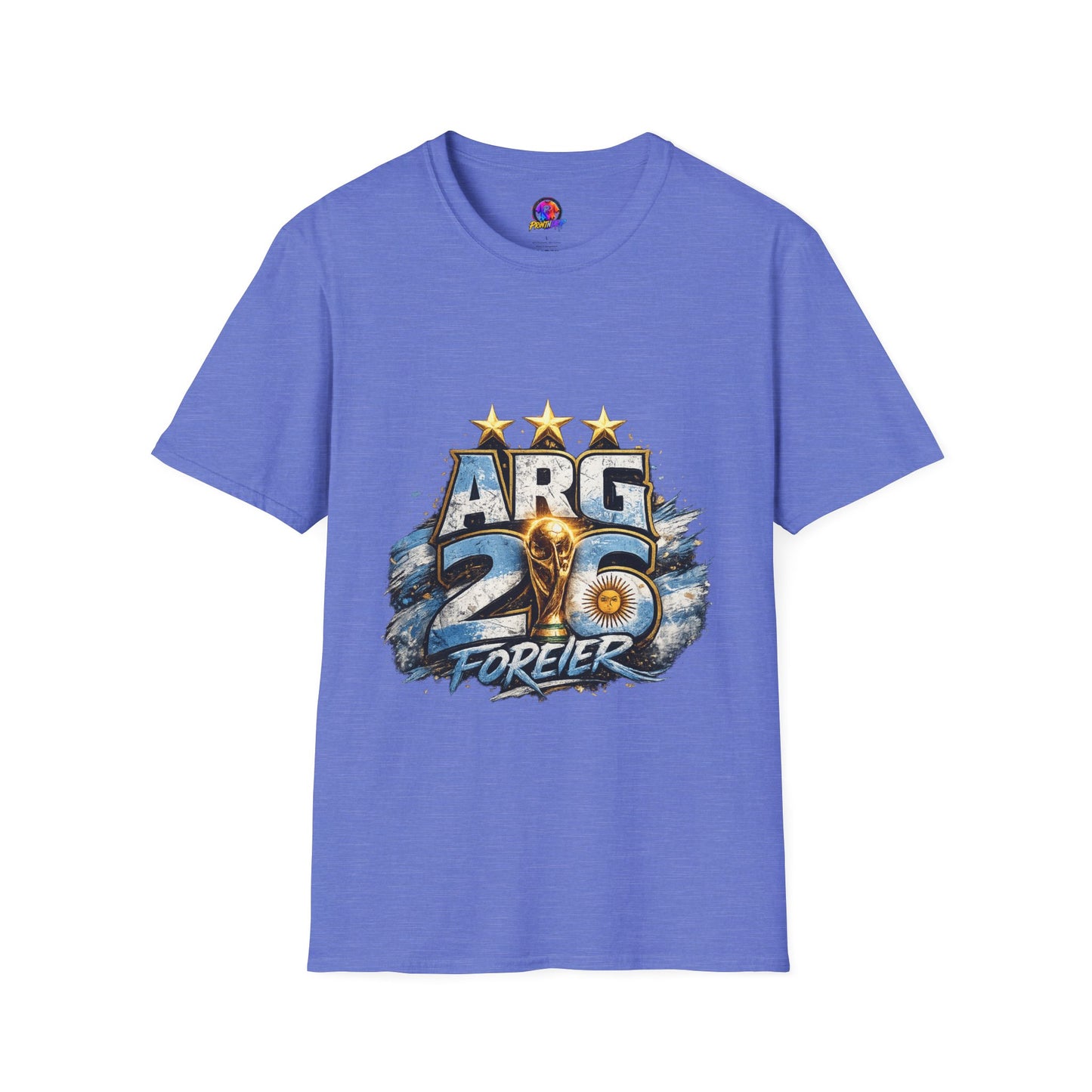 Argentina 26 Forever T‑Shirt — ARG Soccer World Cup 3‑Star Fan Tee