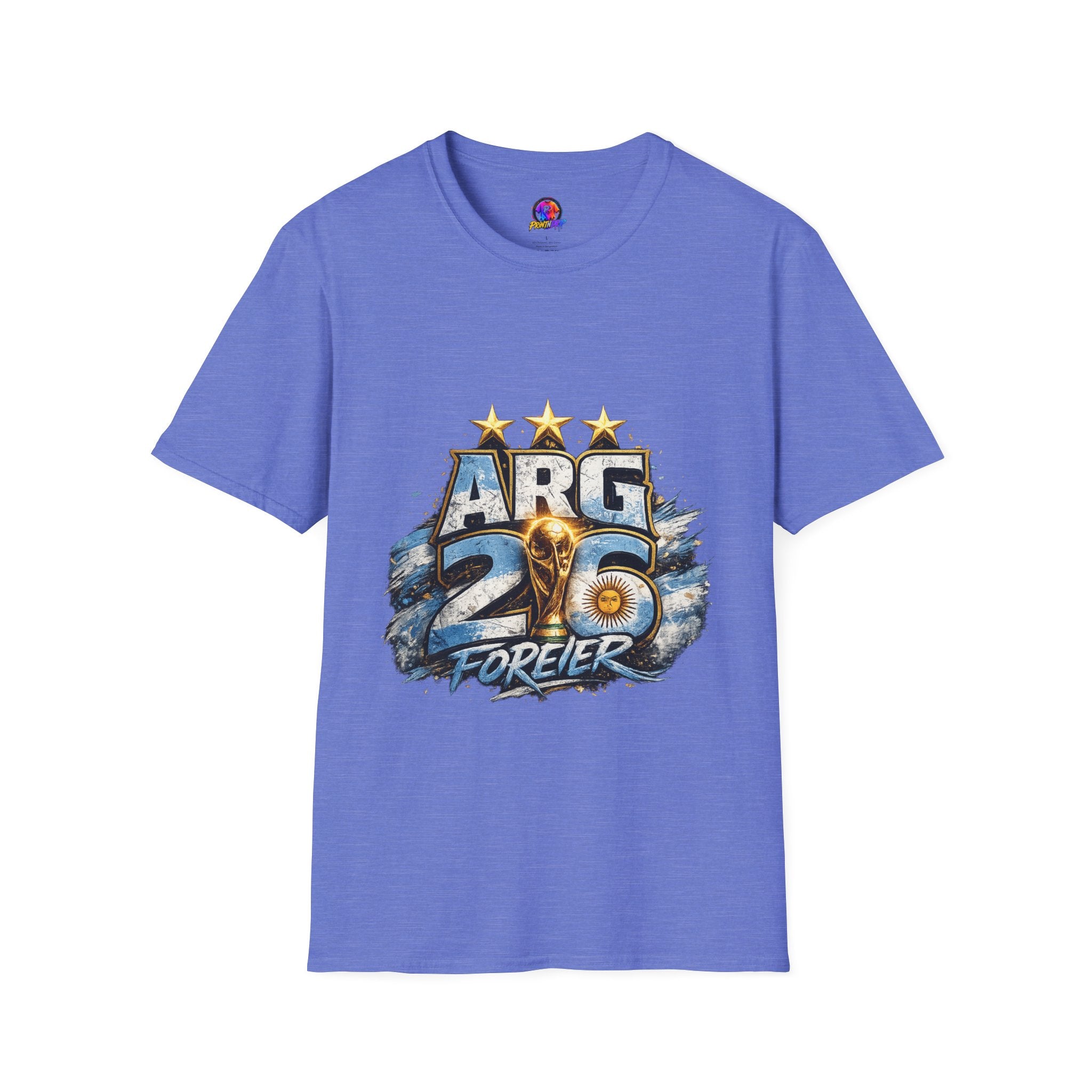 Argentina 26 Forever T‑Shirt — ARG Soccer World Cup 3‑Star Fan Tee