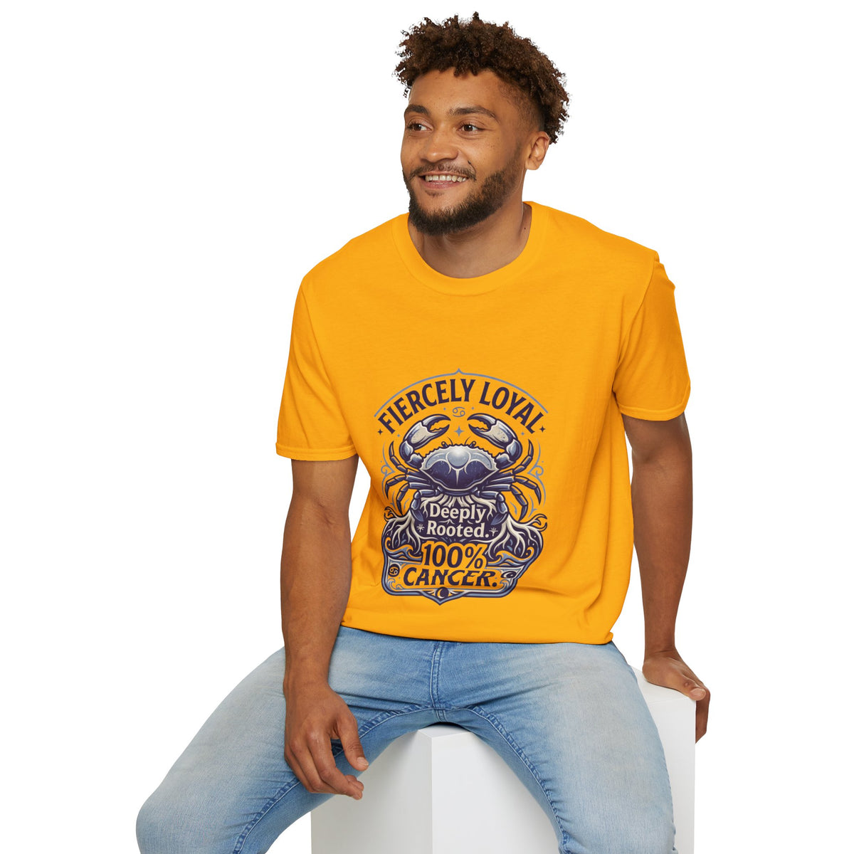 Cancer Zodiac T-Shirt — Fiercely Loyal Crab Design (100% Cancer, Deeply Rooted)
