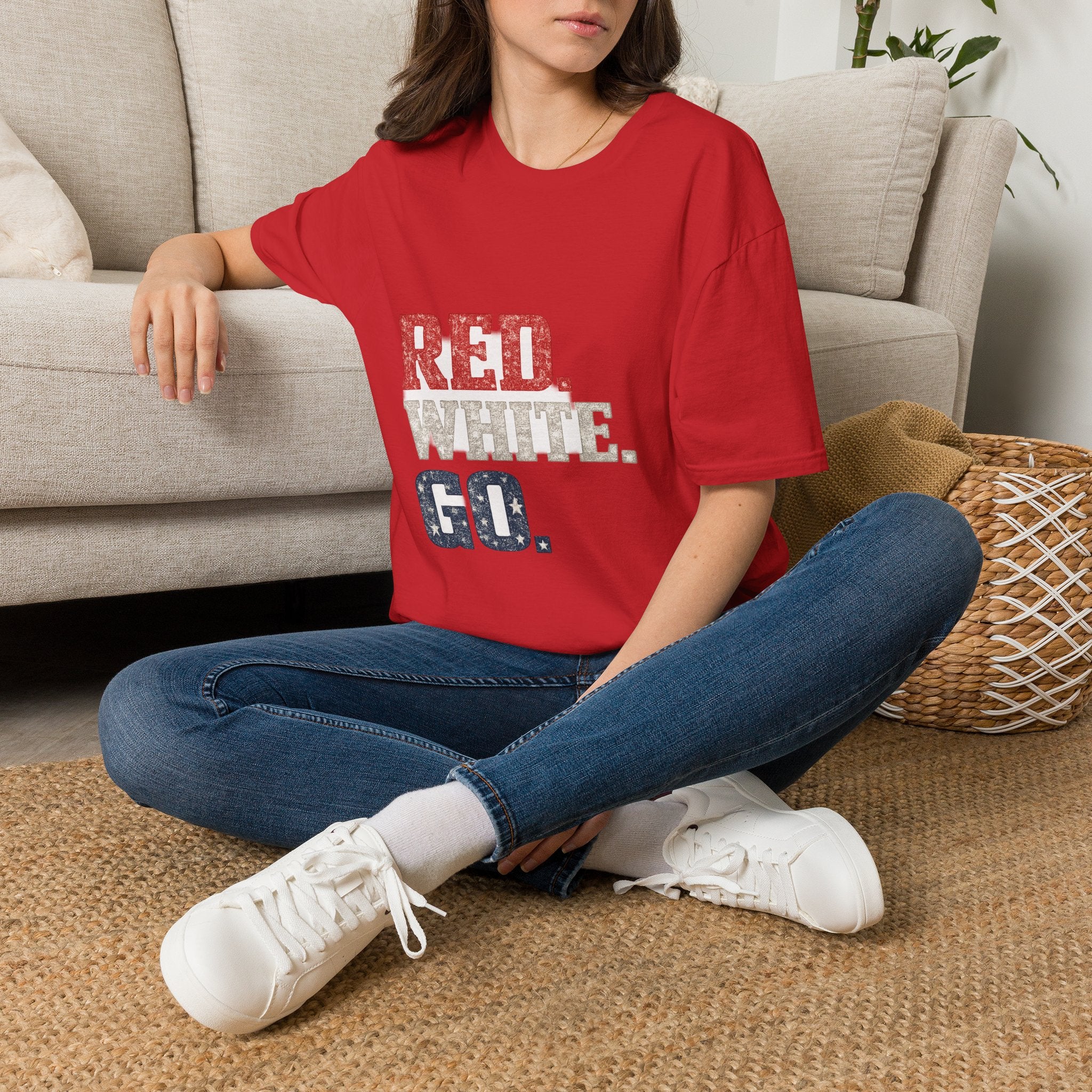 USA Patriotic 'Red. White. Go.' T-Shirt — 4th of July Independence Day Tee