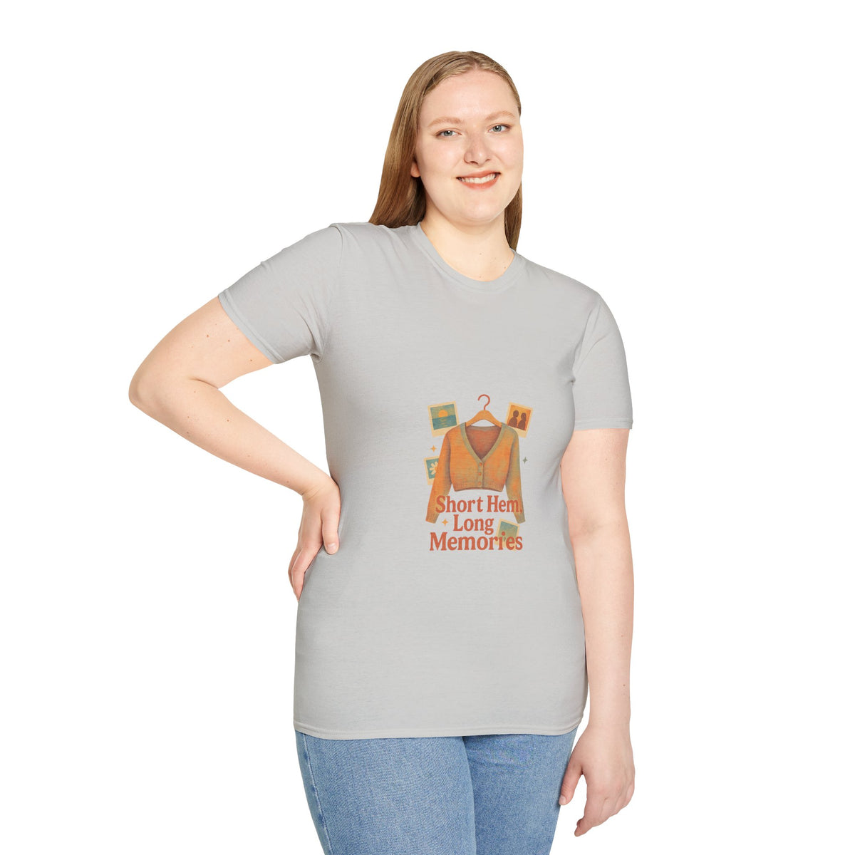 T-Shirt — "Short Hem, Long Memories" Sweater Illustration Tee - Trending Now - October 2026