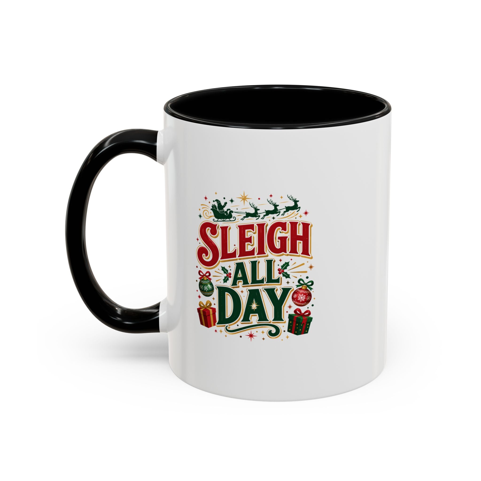 Sleigh All Day Accent Coffee Mug – Holiday Christmas Gift