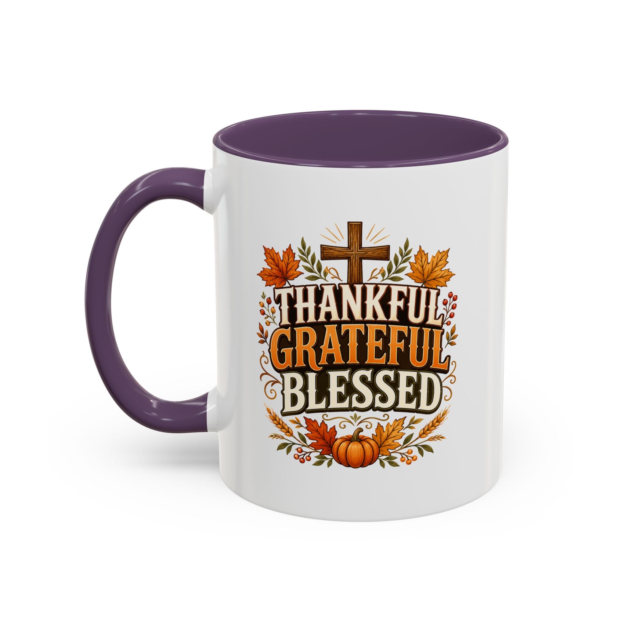 Thanksgiving Mug Thankful Grateful Blessed Coffee Mug