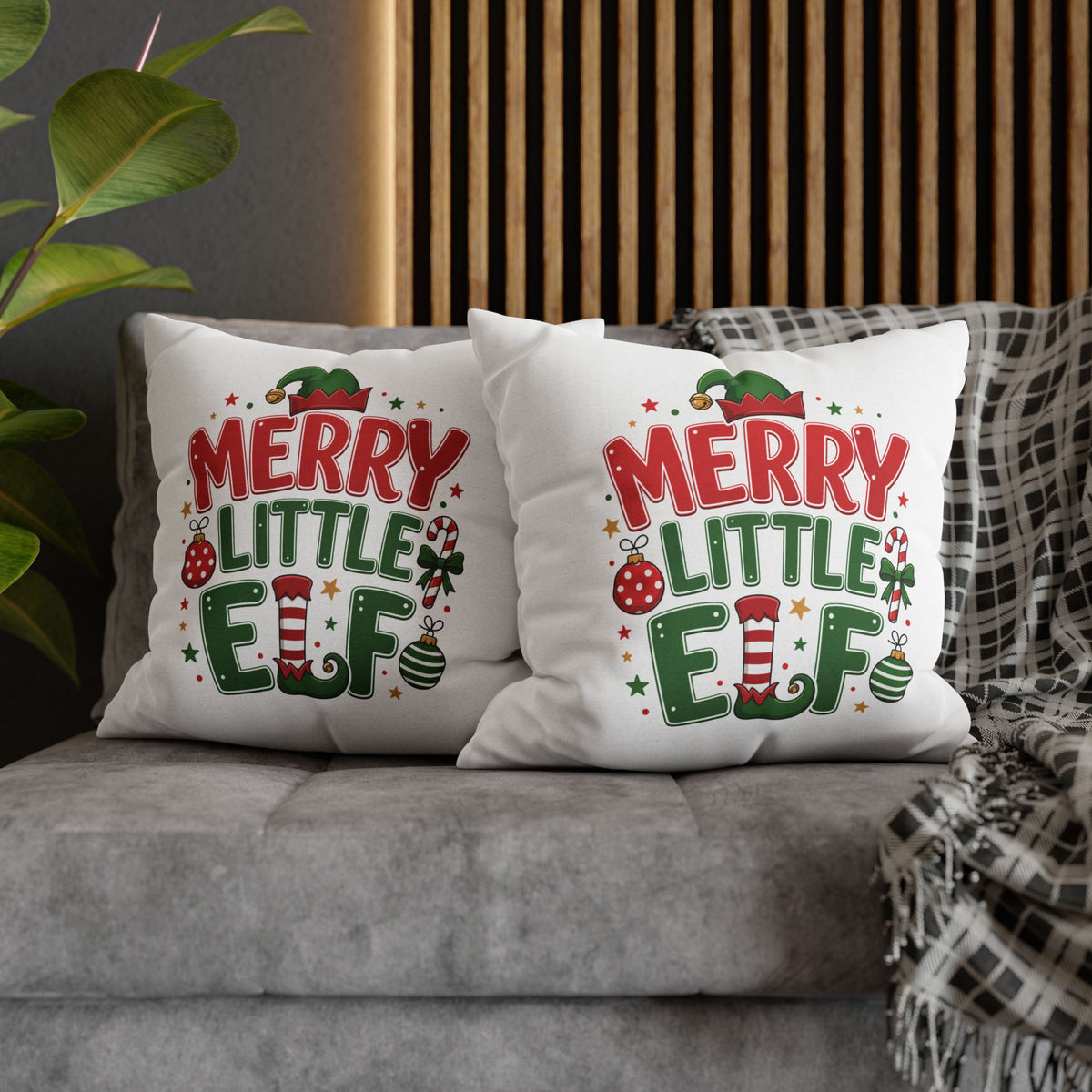 Christmas Pillowcase Merry Little Elf Christmas Pillowcase