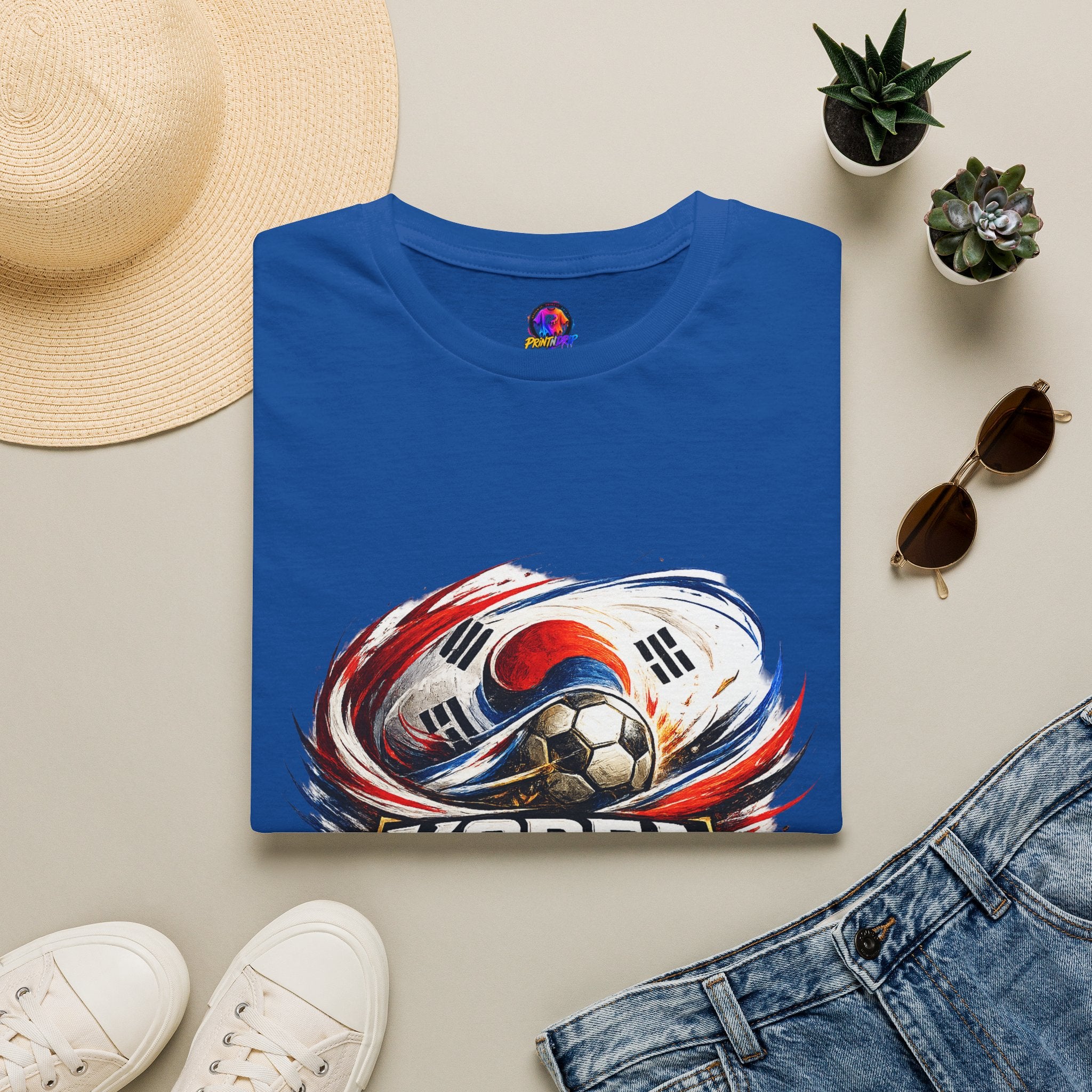 Korea Soccer T‑Shirt — Korea Football Crest Tee