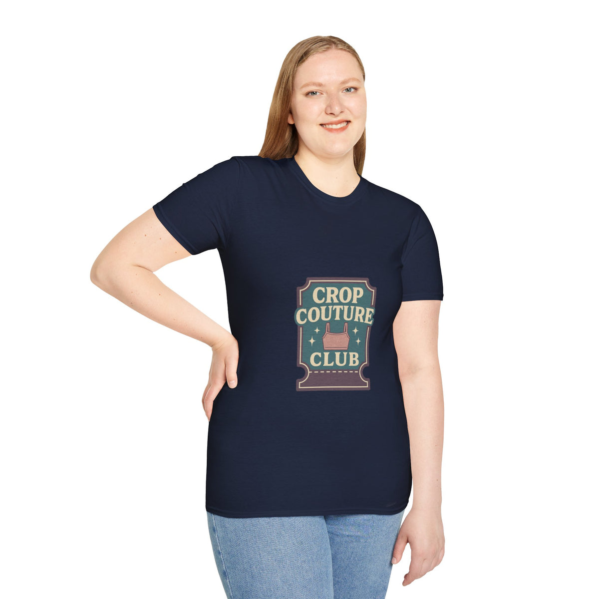 Crop Couture Club Retro Fashion Graphic Tee - Trending Now - October 2026