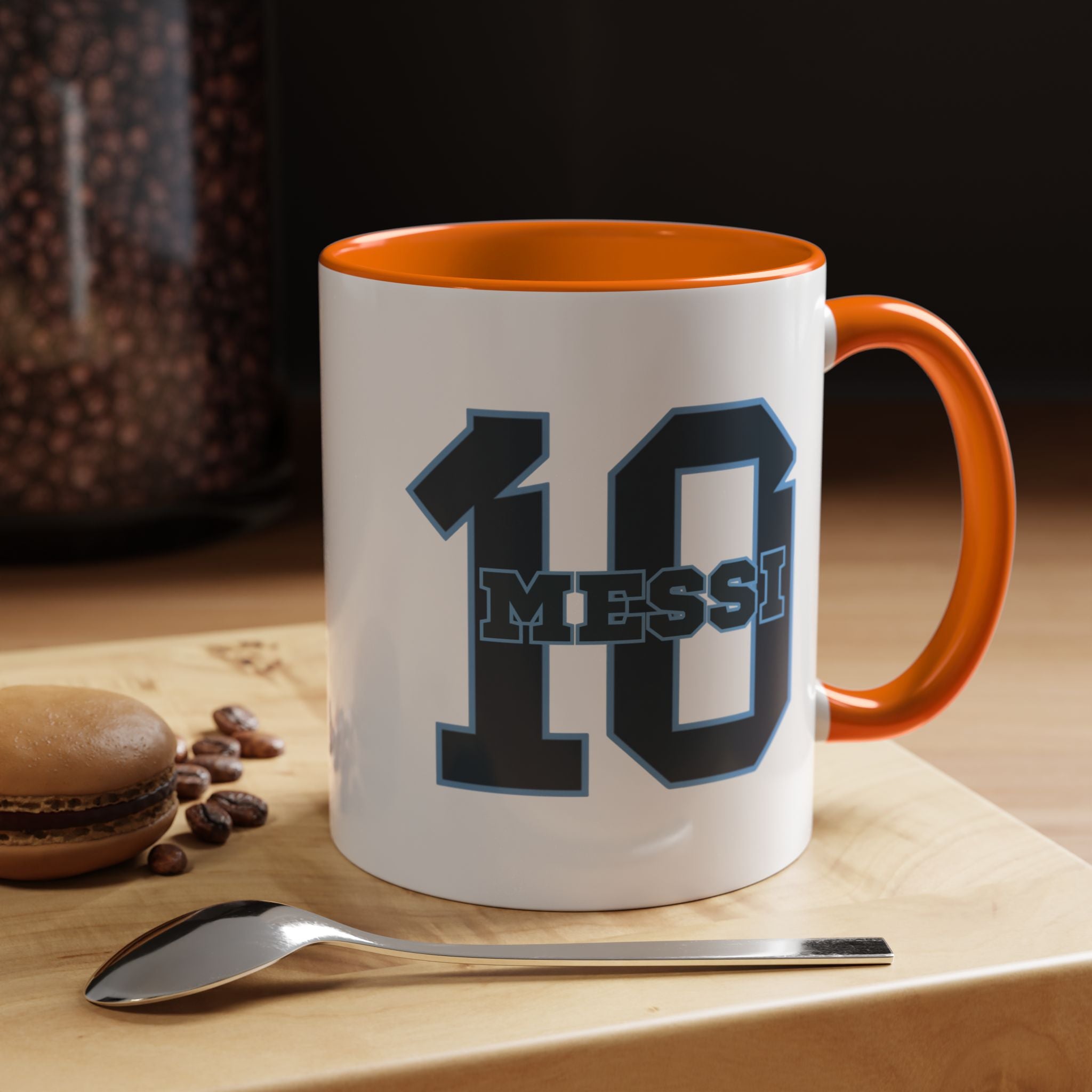 10 'Messi' Accent Coffee Mug — Soccer Jersey Number Coffee Cup