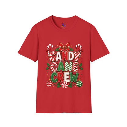 Candy Cane Crew T-Shirt — Festive Christmas Holiday Tee