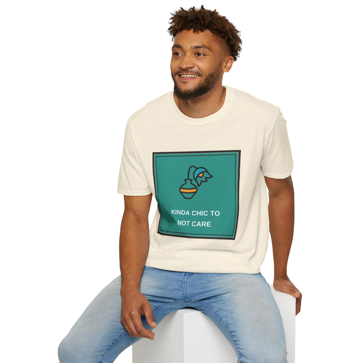 Graphic Tee — "Kinda Chic To Not Care" Minimalist Vase Design - Trending Now - August 2026