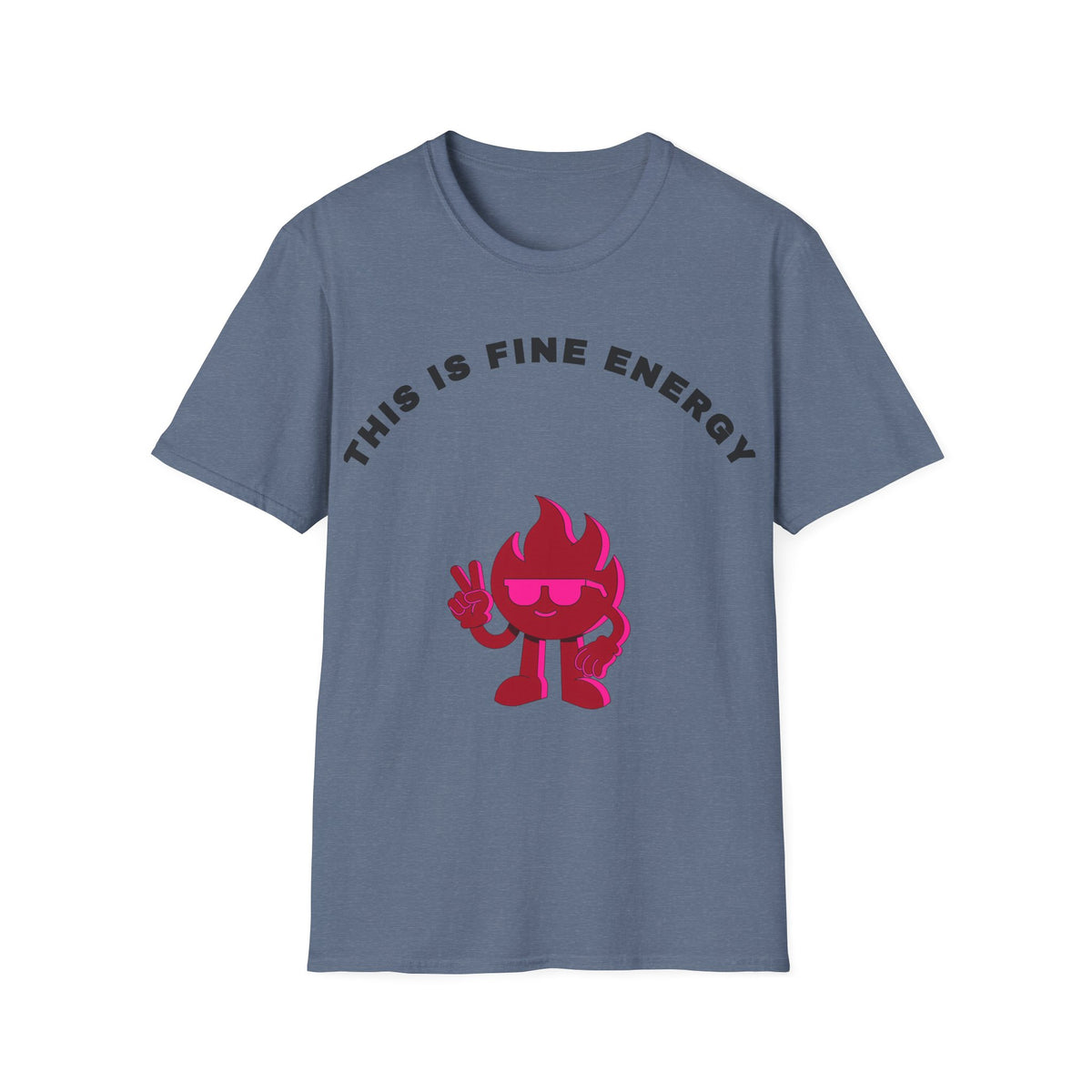 This Is Fine Energy T‑Shirt — Cute Fire Character Graphic Tee - Trending Now - September 2026