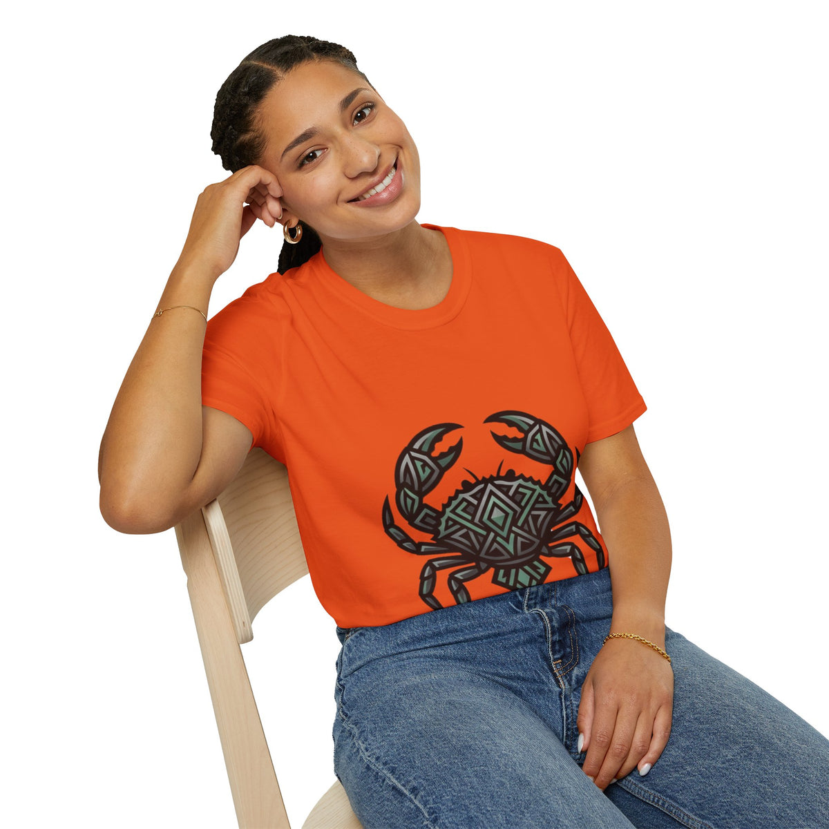 Cancer Zodiac Crab Tribal Graphic T-Shirt — Nautical Beachy Zodiac Style