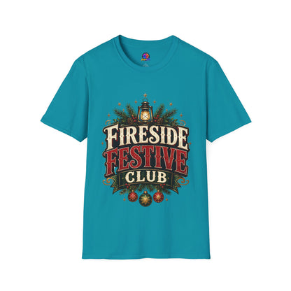 Fireside Festive Club T-Shirt — Cozy Holiday Lantern Graphic Tee