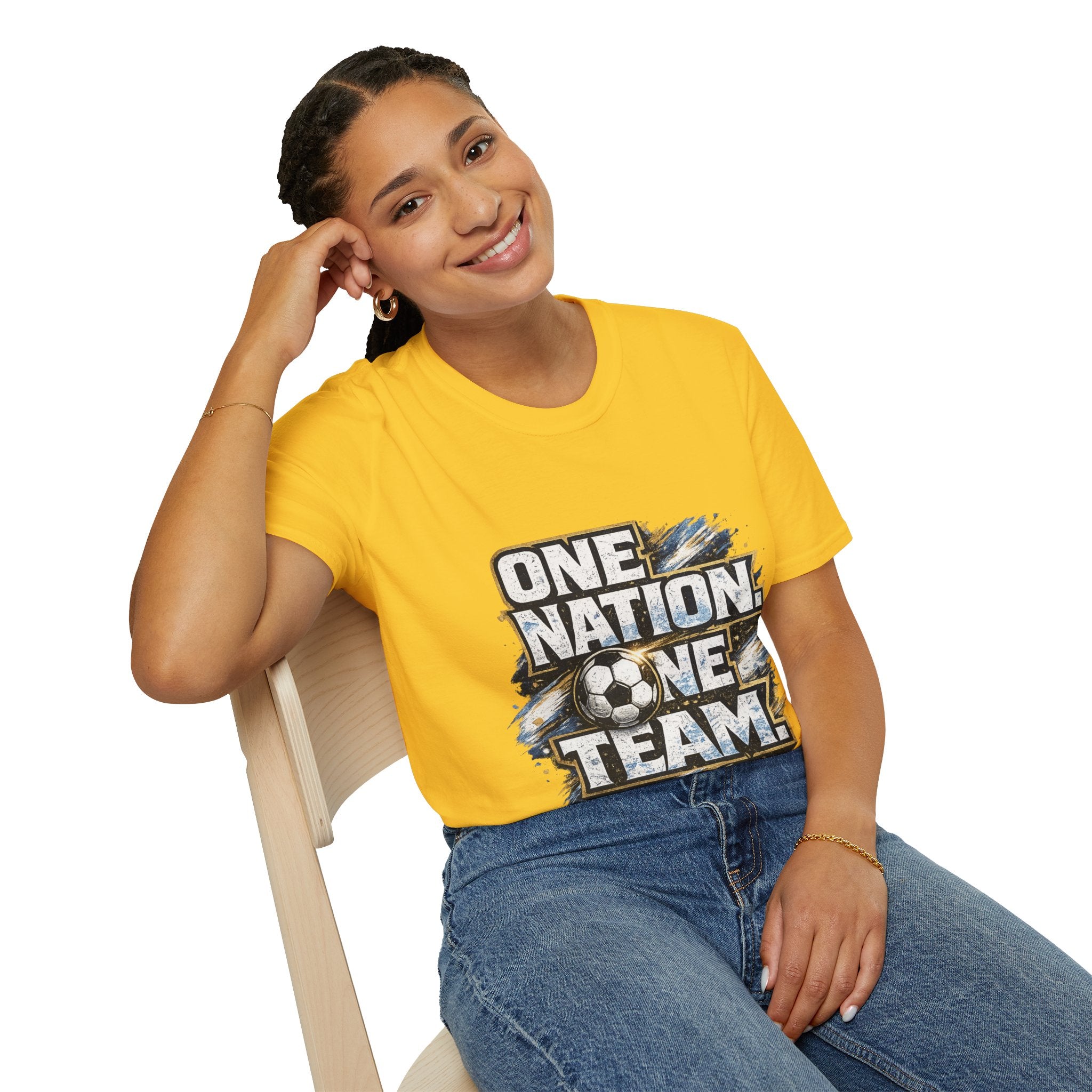 One Nation One Team Soccer T-Shirt — Supportive Fan Tee