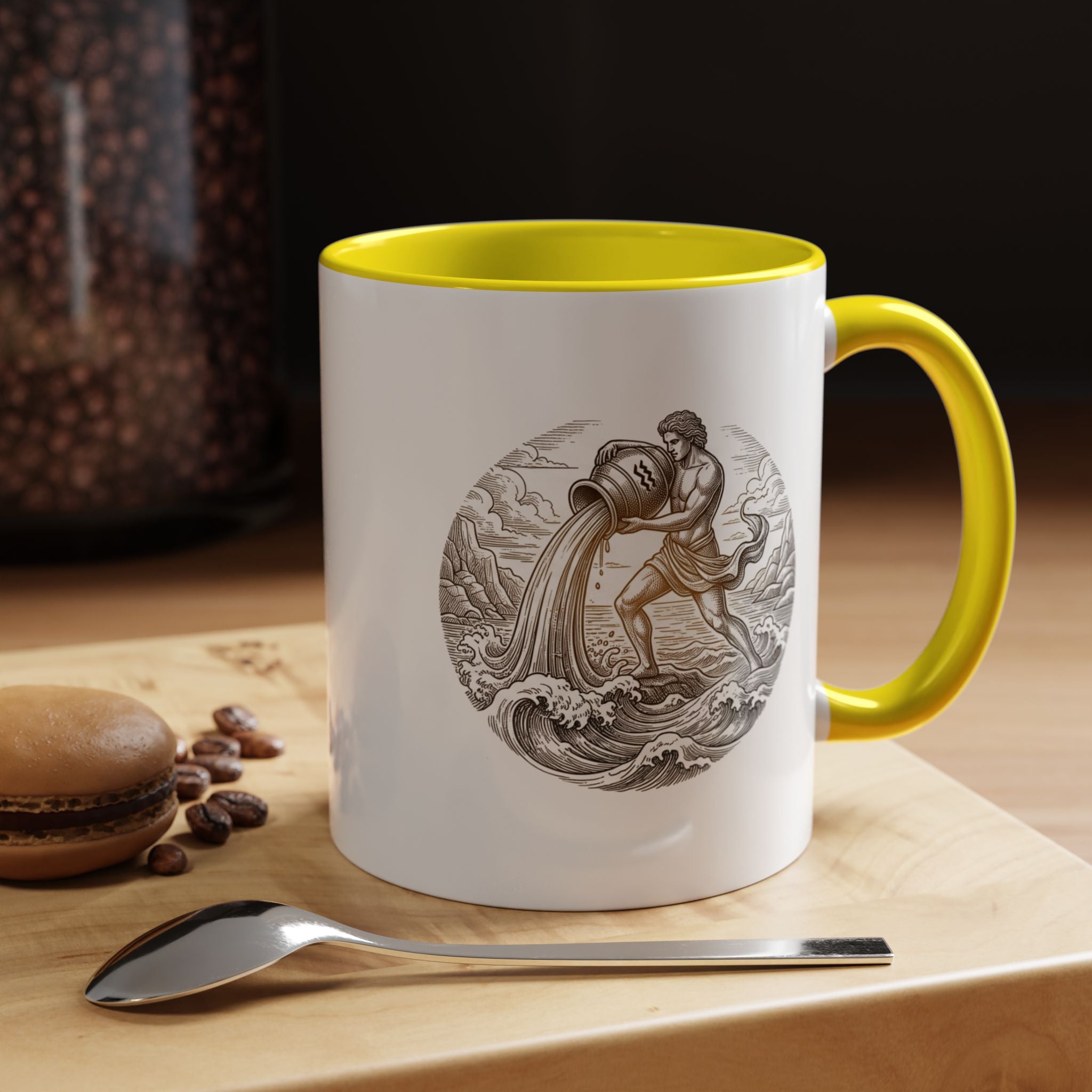 Aquarius Zodiac Coffee Mug — Astrology Sign Accent Mug