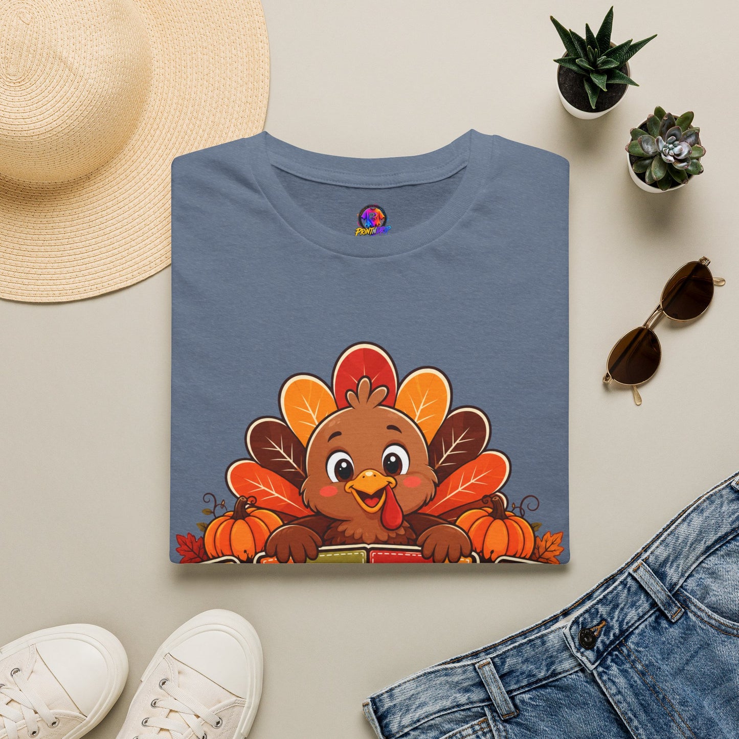Little Turkey T‑Shirt – Cute Thanksgiving Kids & Family Tee