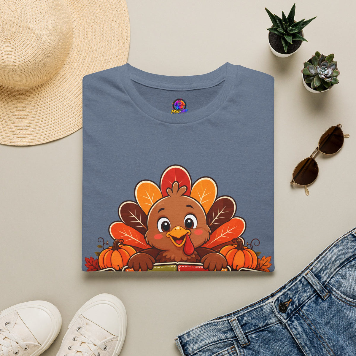 Thanksgiving T-Shirt Little Turkey T‑Shirt – Cute Thanksgiving Kids & Family Tee