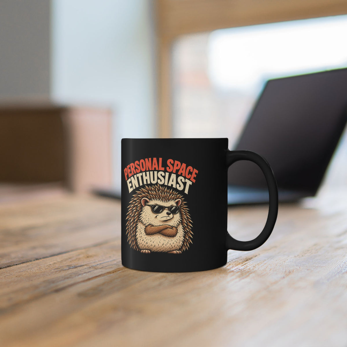 Funny Personal Space Enthusiast Coffee Mug — Black Ceramic 11oz/15oz