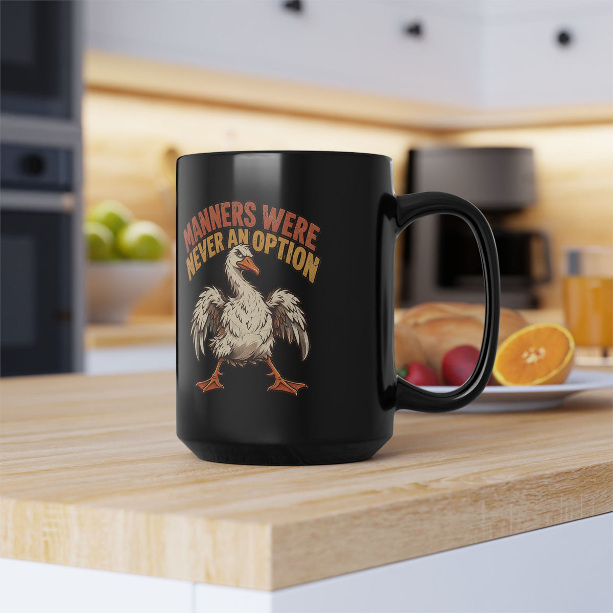Manners Were Never An Option Mug — Funny Dodo Bird Coffee Cup (11oz/15oz)