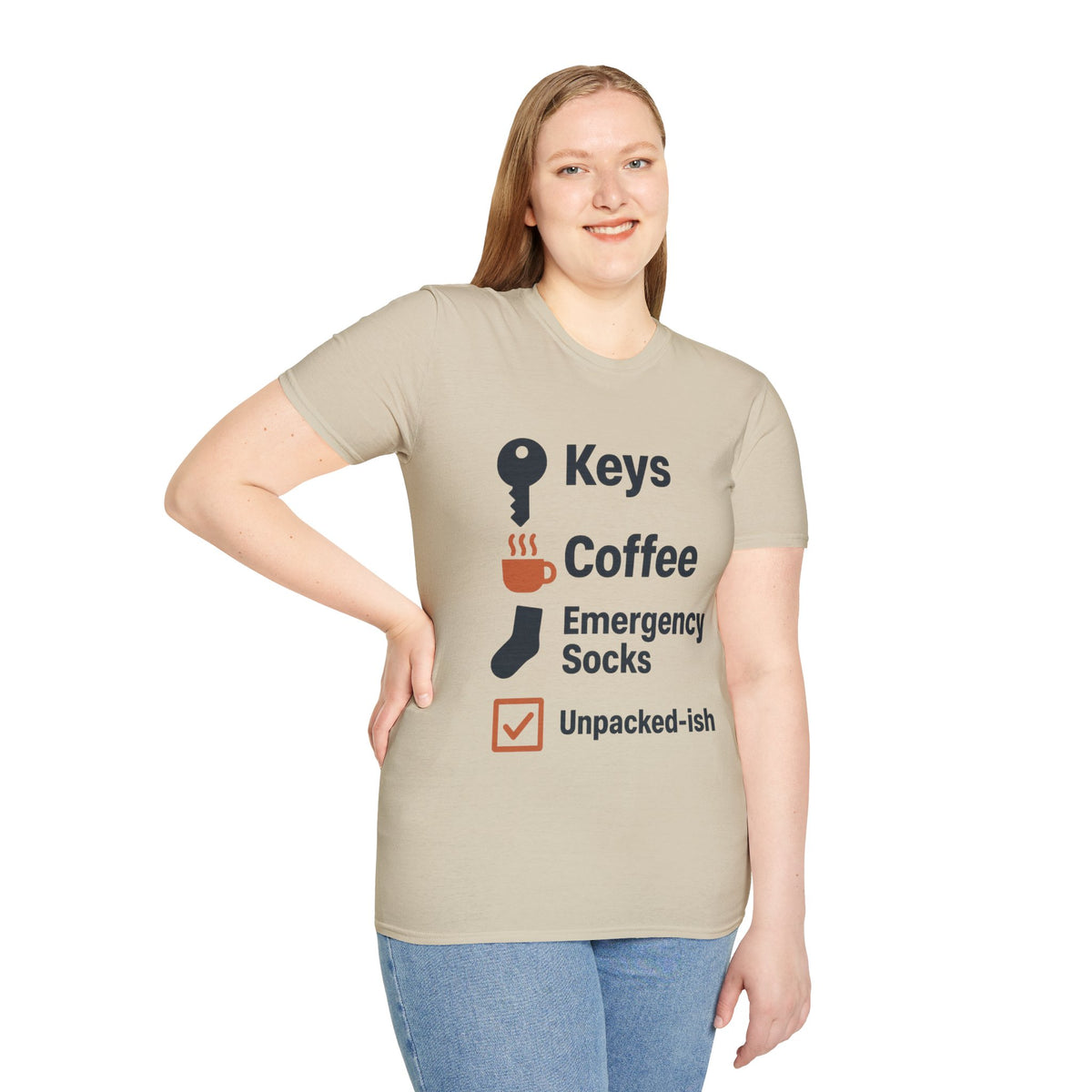 Keys, Coffee, Phone, Wallet Checklist T-Shirt — Minimal Daily Essentials Graphic Tee - Trending Now - August 2026