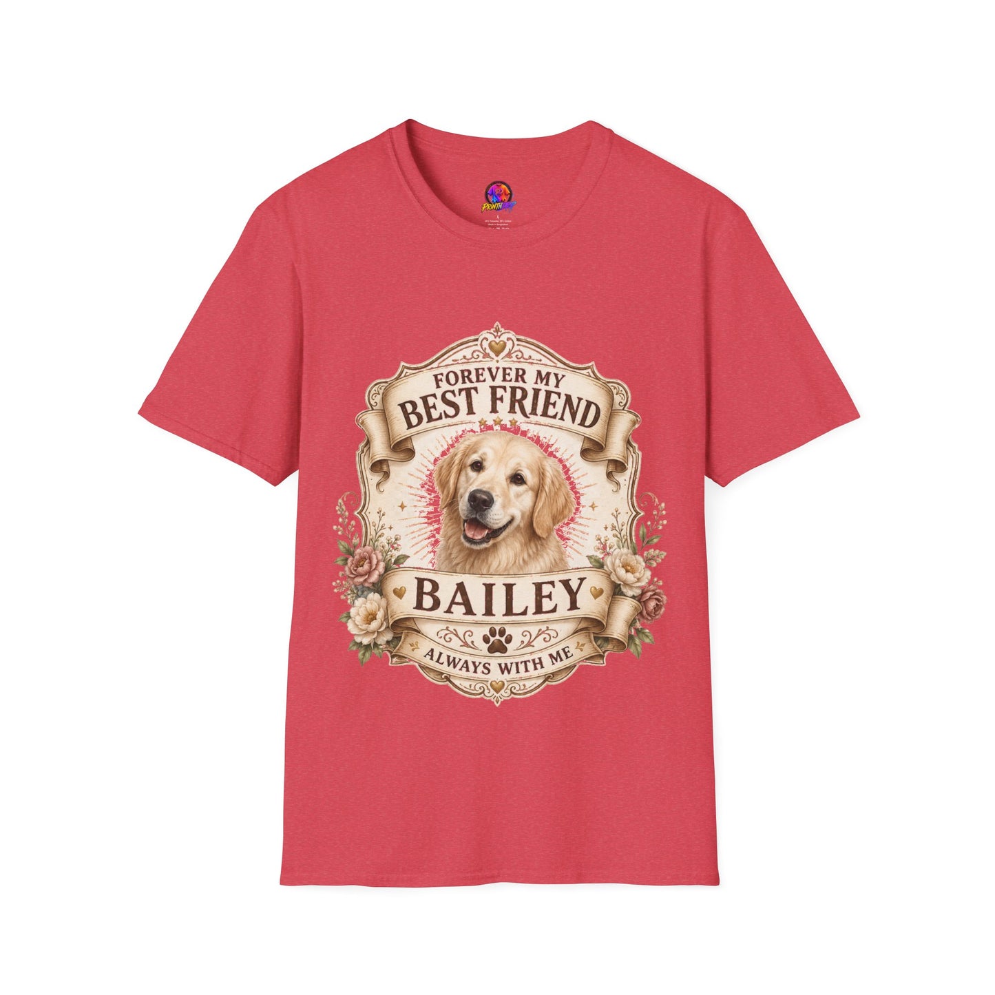 Forever My Best Friend Golden Retriever T-Shirt — Personalized Pet Memorial Tee