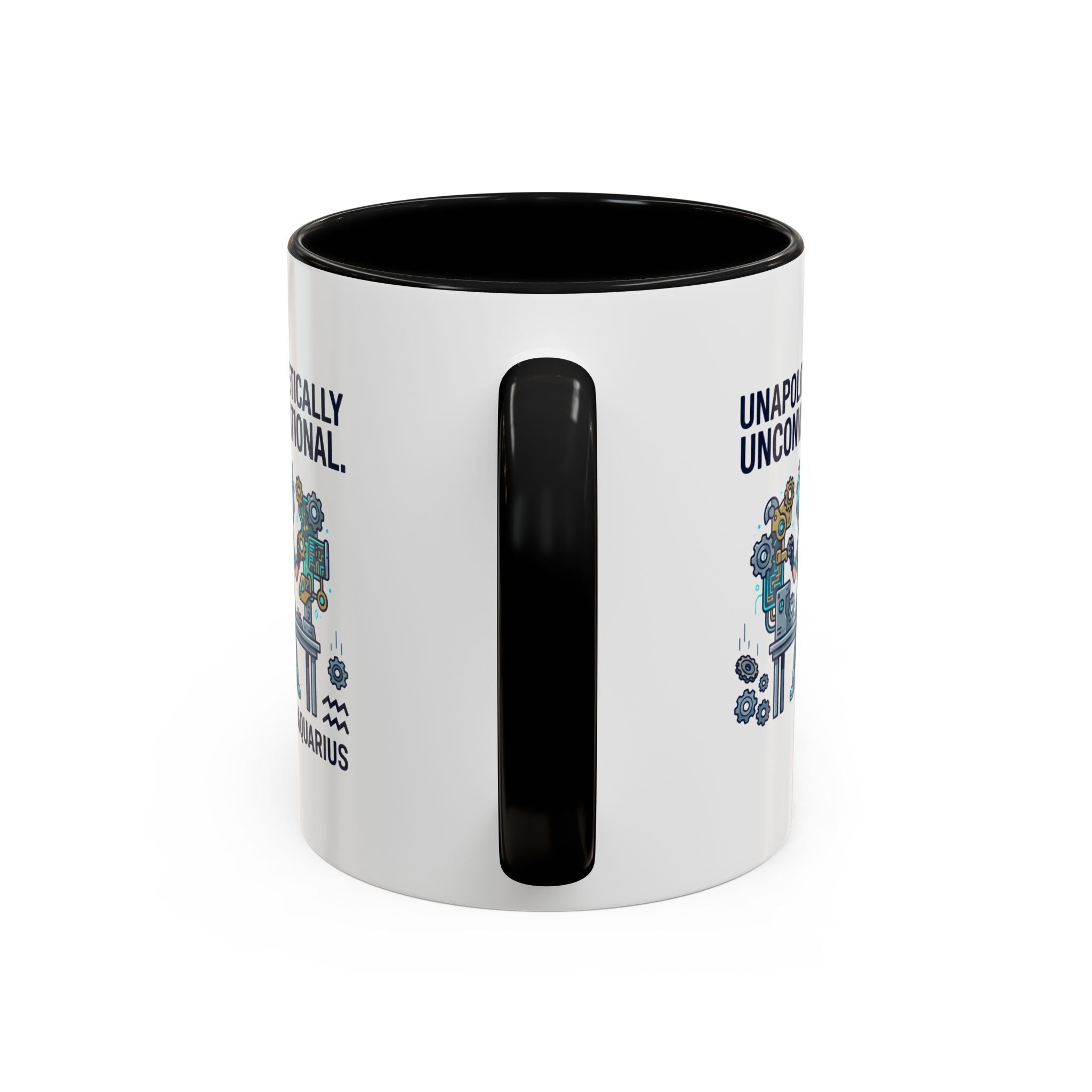 Aquarius Coffee Mug - "Unapologetically Unconventional" Zodiac Accent Mug 11oz
