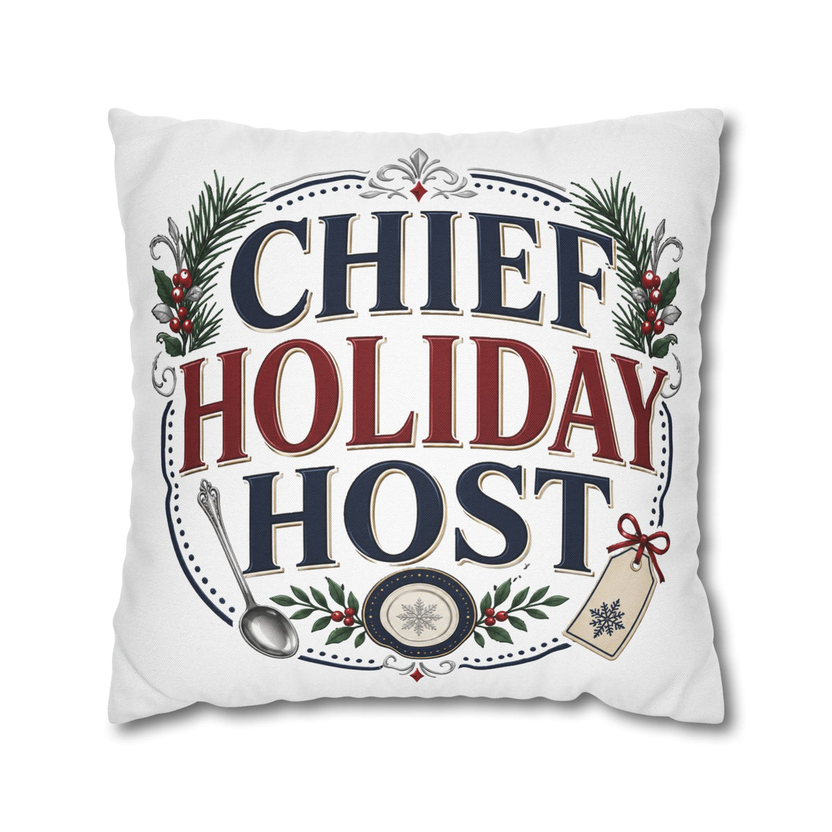 Christmas Chief Holiday Host Decorative Pillowcase