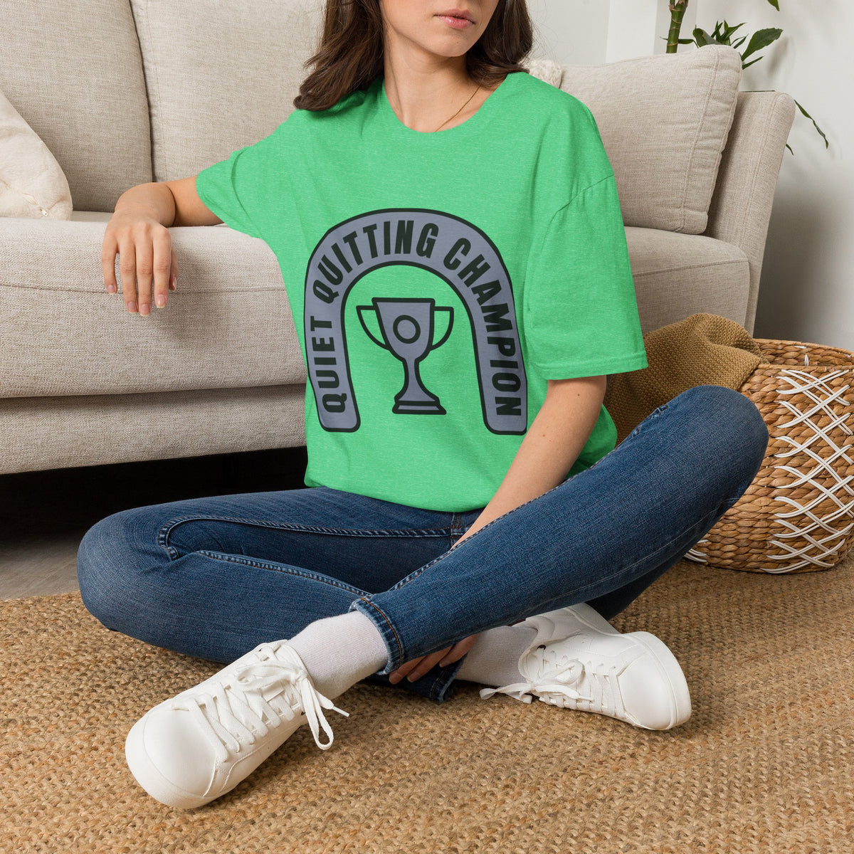 Quiet Quitting Champion T-Shirt — Funny Workplace Trophy Tee - Trending Now - August 2026
