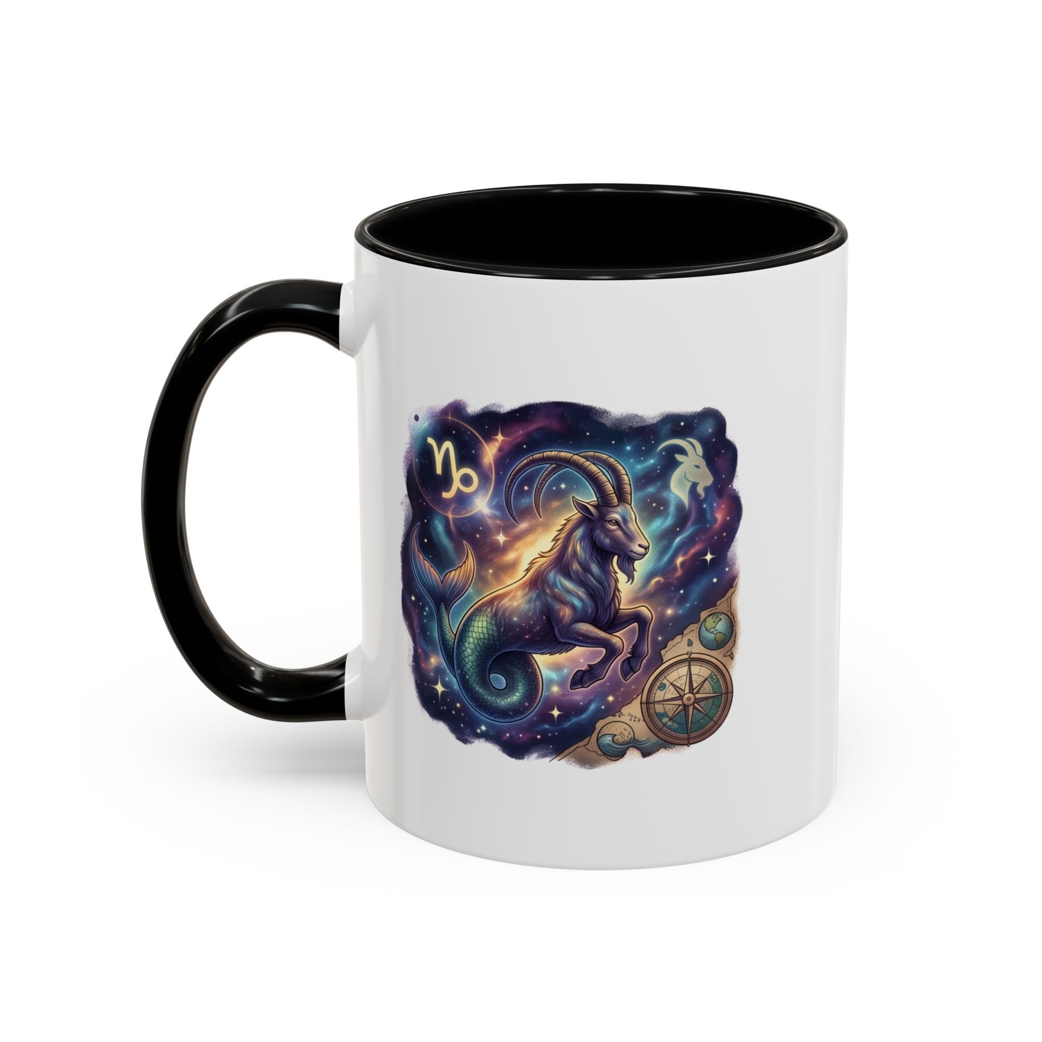 Capricorn Zodiac Coffee Mug — Celestial Goat Astrology Accent Mug