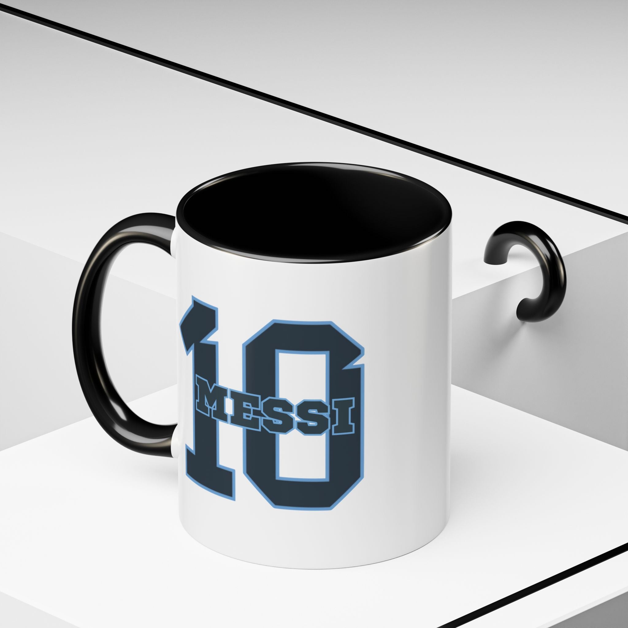 10 'Messi' Accent Coffee Mug — Soccer Jersey Number Coffee Cup