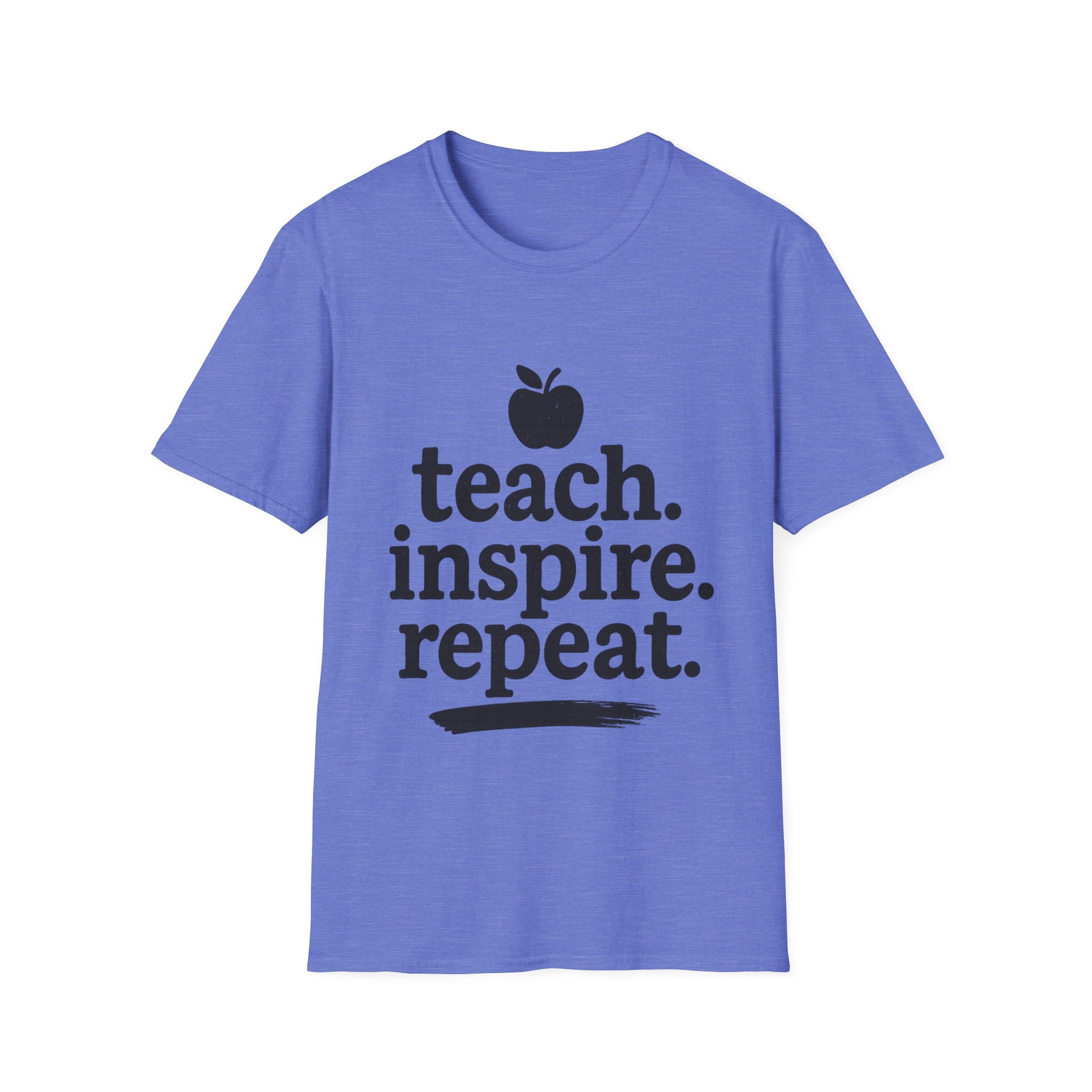 Teach. Inspire. Repeat. T‑Shirt — Teacher Apple Graphic Tee - Trending Now - August 2026 Trends - Everyday T-Shirt