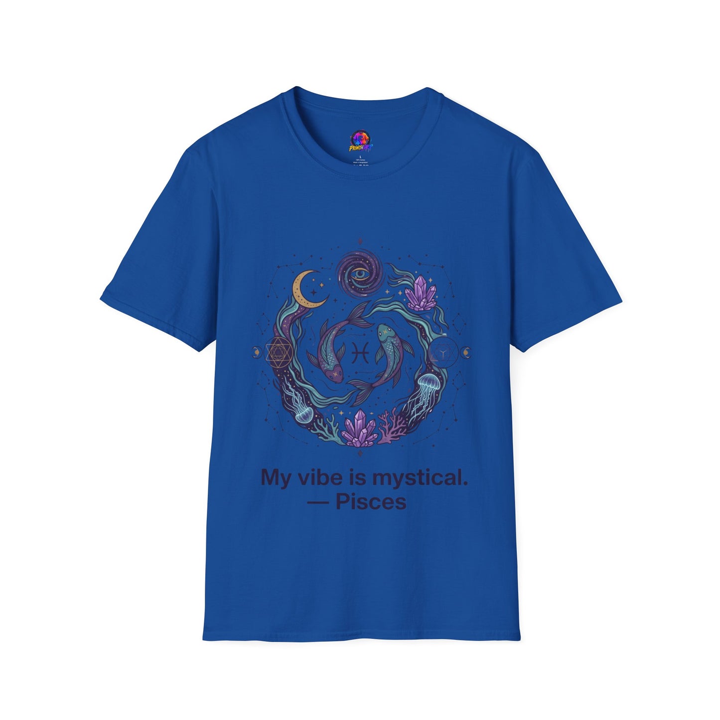 Pisces Mystic Vibes T-Shirt — Astrology Zodiac Tee with 'My vibe is mystical'
