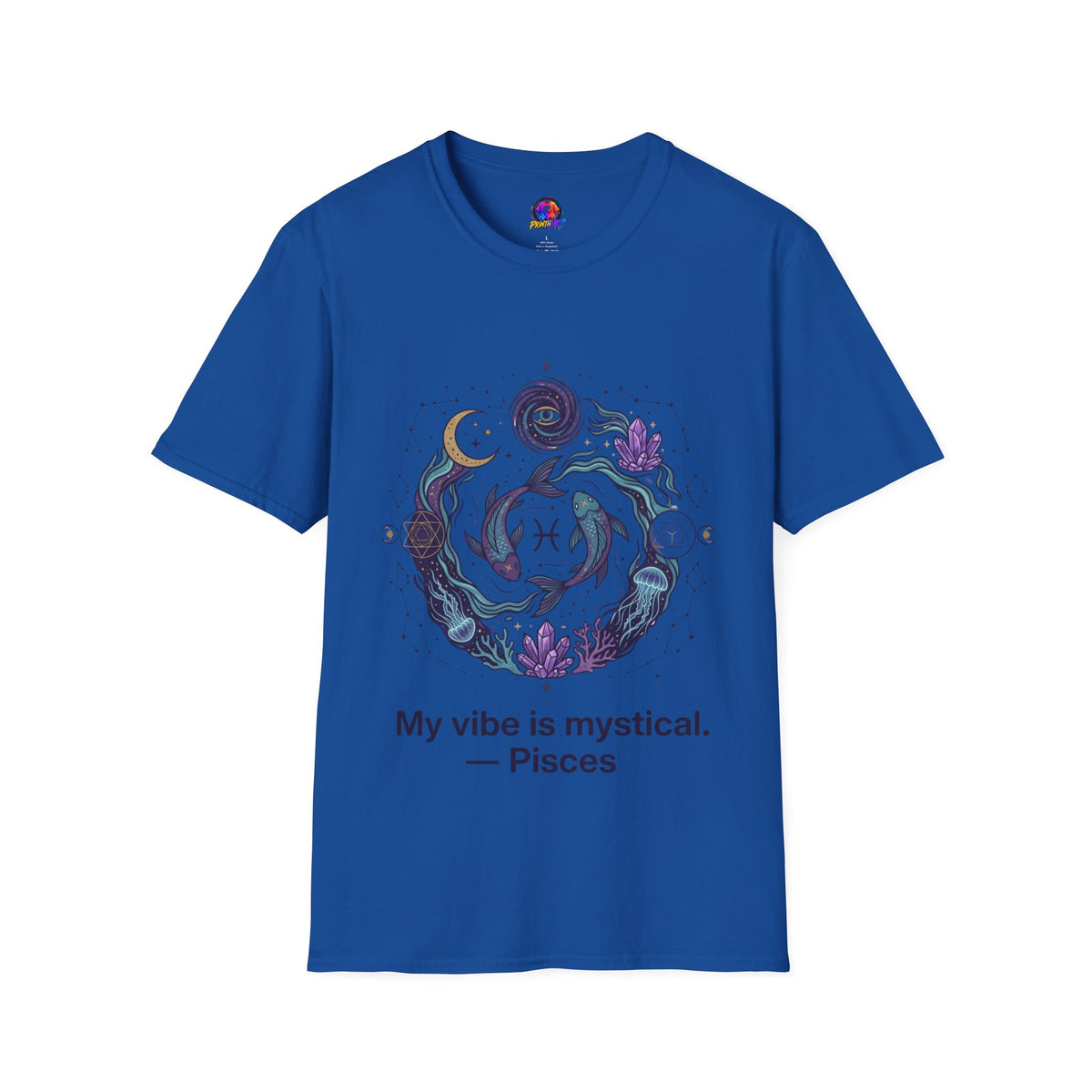 Pisces Mystic Vibes T-Shirt — Astrology Zodiac Tee with 'My vibe is mystical'