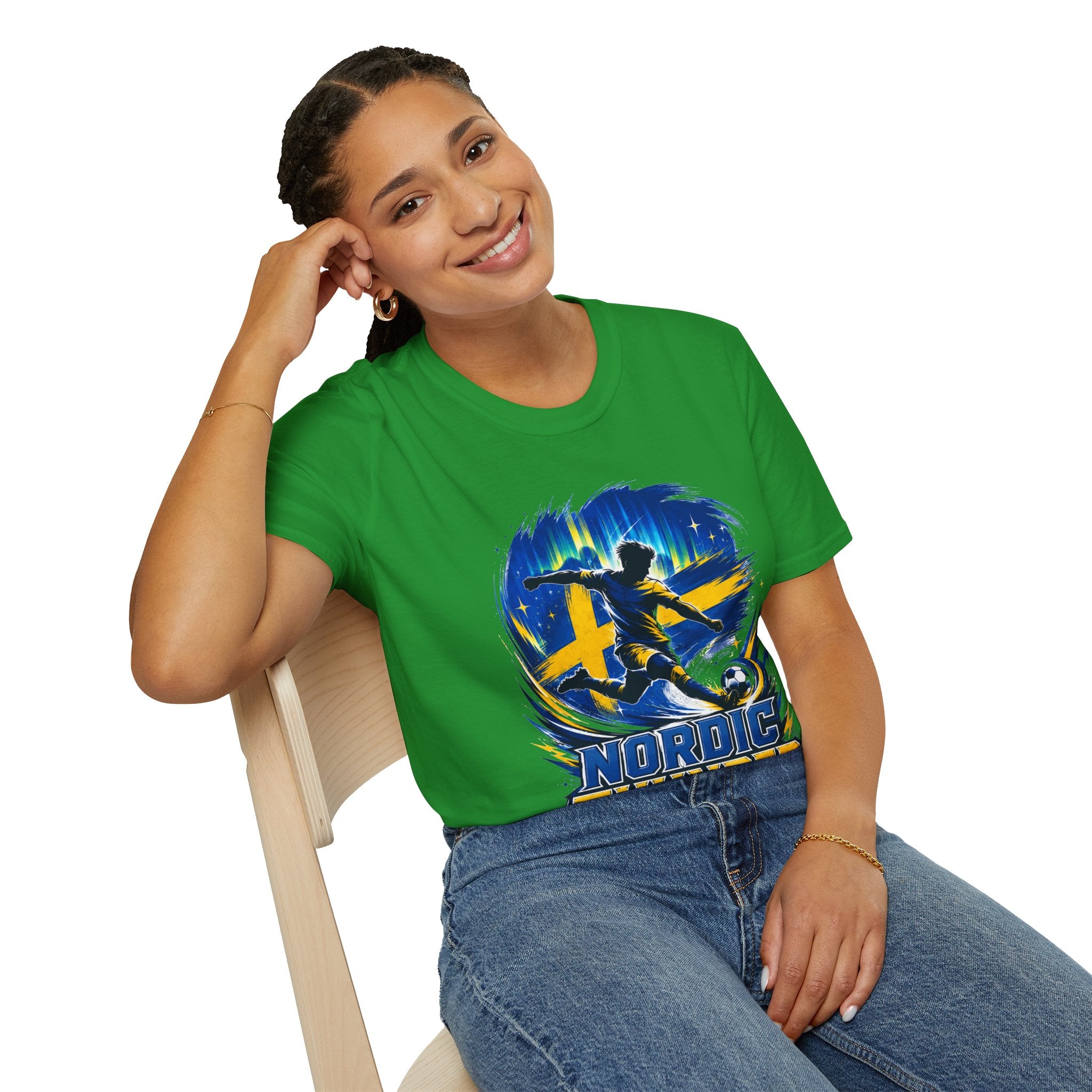 Sweden Nordic Thunder Soccer T-Shirt — Sweden Football Fan Tee