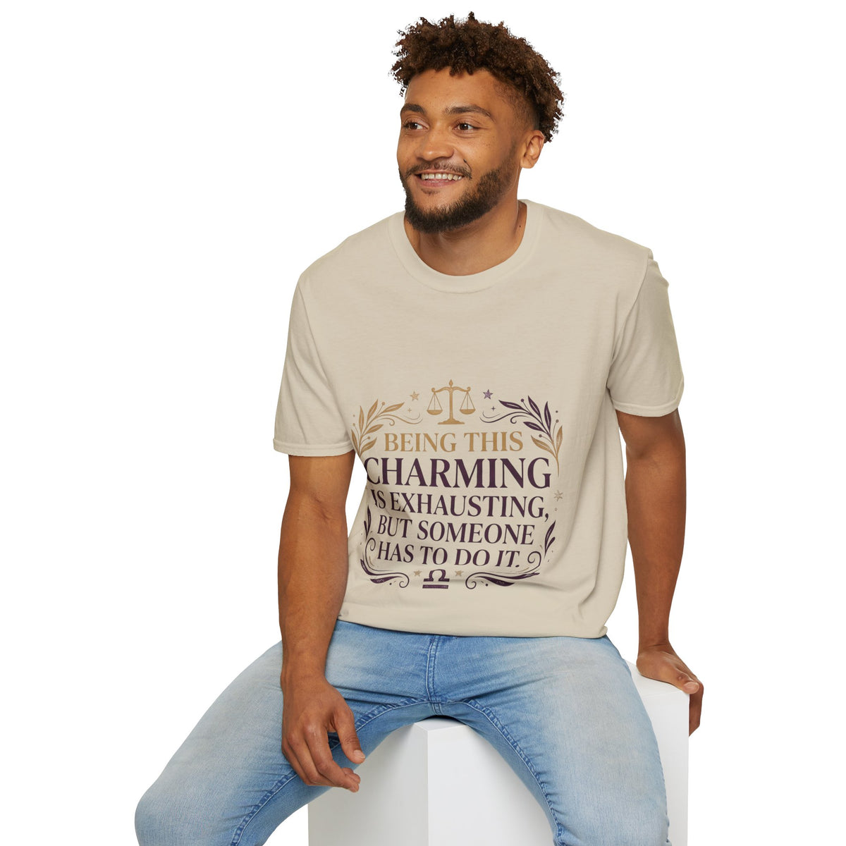 Being This Charming Libra T-Shirt – 'Being This Charming Is Exhausting' Zodiac Tee