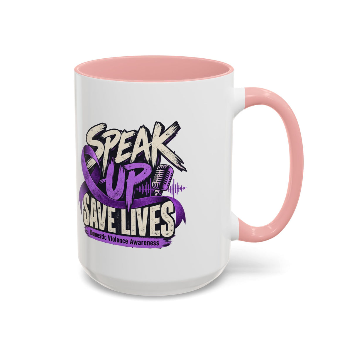 Speak Up Save Lives Domestic Violence Awareness Coffee Mug