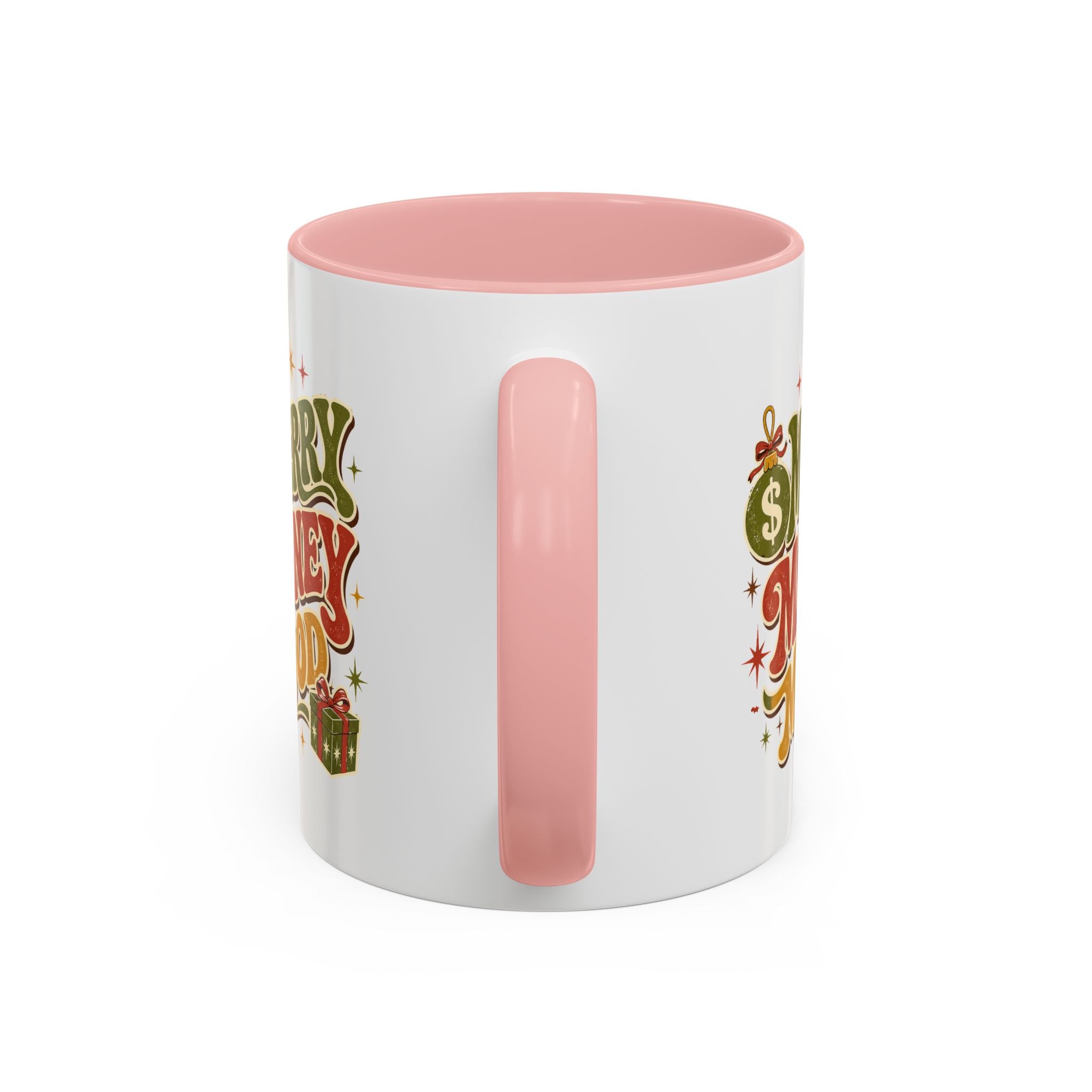 Modern Day Christmas Merry Money Mood Coffee Mug – Holiday Retro Gift Mug