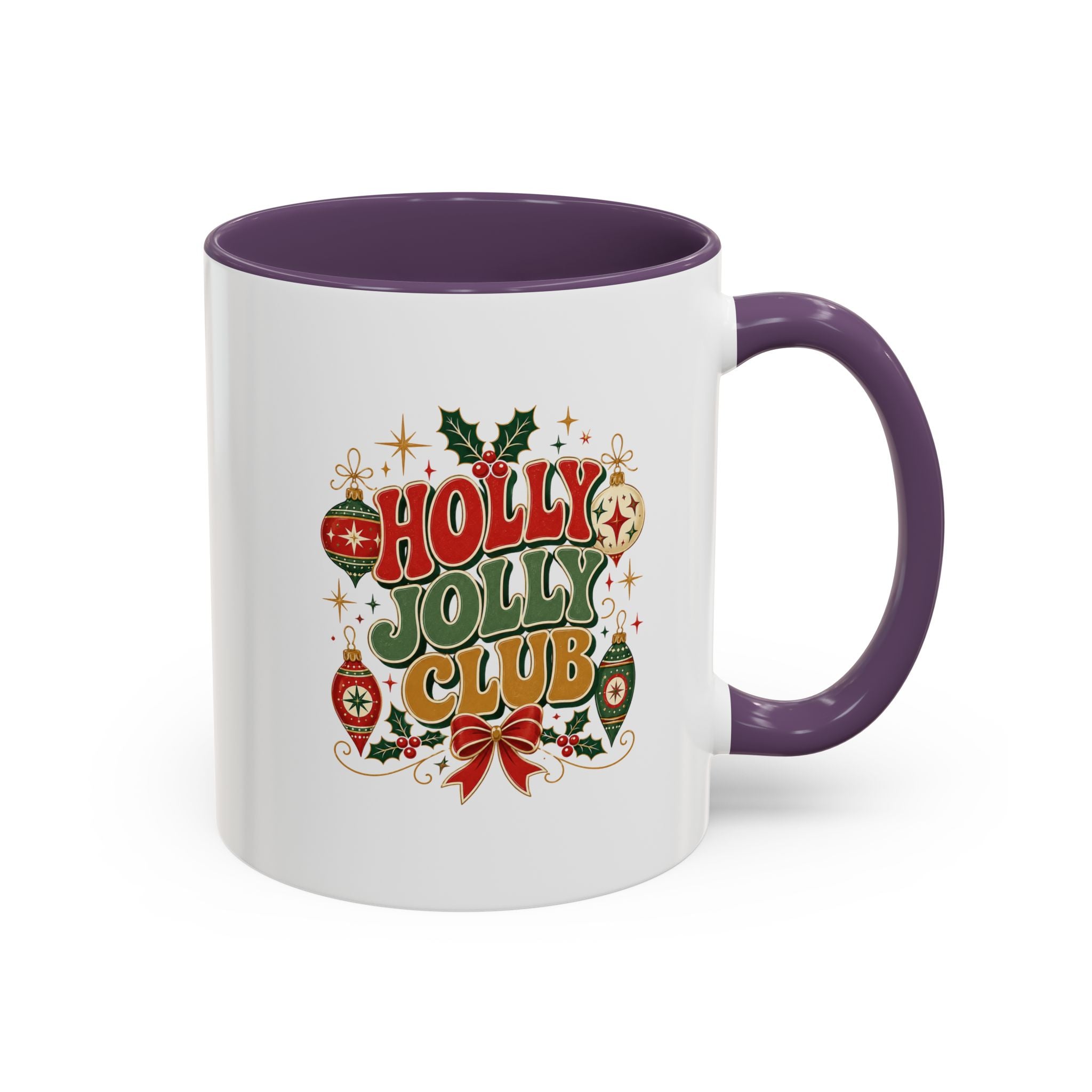 Accent Coffee Mug Holly Jolly Club