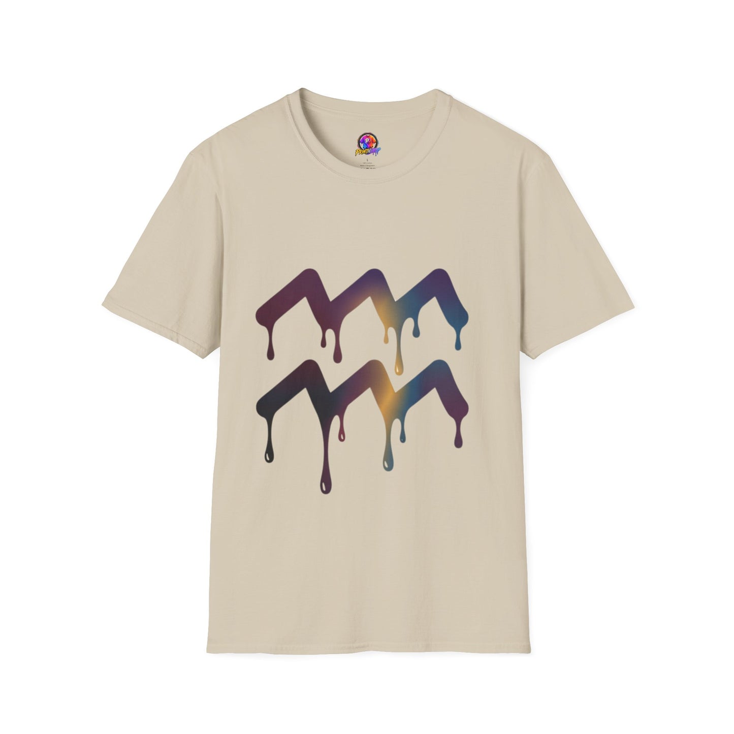 Dripping Mountain Graphic Tee — Vaporwave Sunset T-Shirt