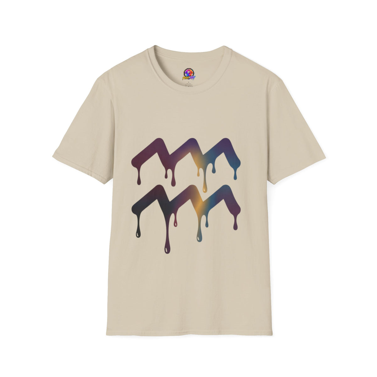 Dripping Mountain Graphic Tee — Vaporwave Sunset T-Shirt