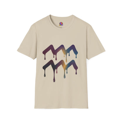 Dripping Mountain Graphic Tee — Vaporwave Sunset T-Shirt