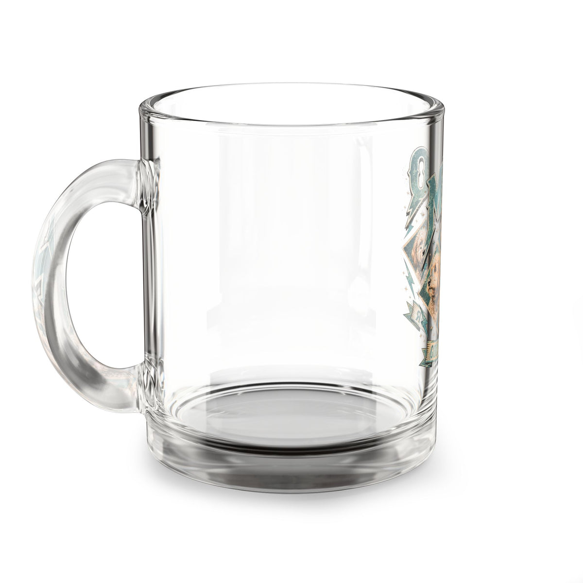 Milo "Good Boy Four" 10oz Glass Mug — Personalized Dog Photo Coffee Cup Milo Bailey Dog Dad Mom  Glass Mug 10 oz