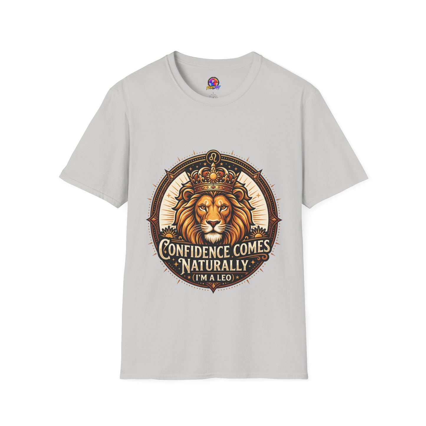 Leo Zodiac Lion T-Shirt — "Confidence Comes Naturally, I'm a Leo" Astrology Tee