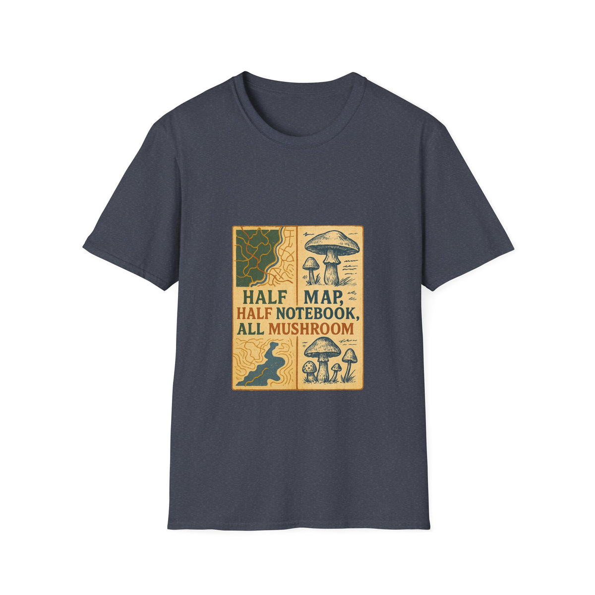 Mushroom Field Guide T-Shirt – Vintage “Half Map, Half Notebook, All Mushroom” Design - Trending Now - October 2026