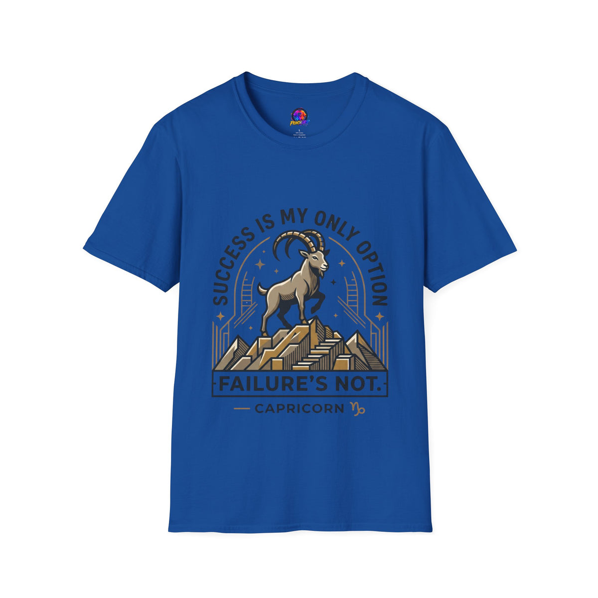 Capricorn Goat T-Shirt — "Success Is My Only Option" Motivational Zodiac Tee