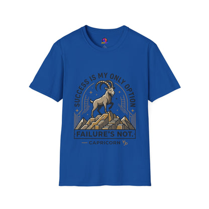 Capricorn Goat T-Shirt — "Success Is My Only Option" Motivational Zodiac Tee