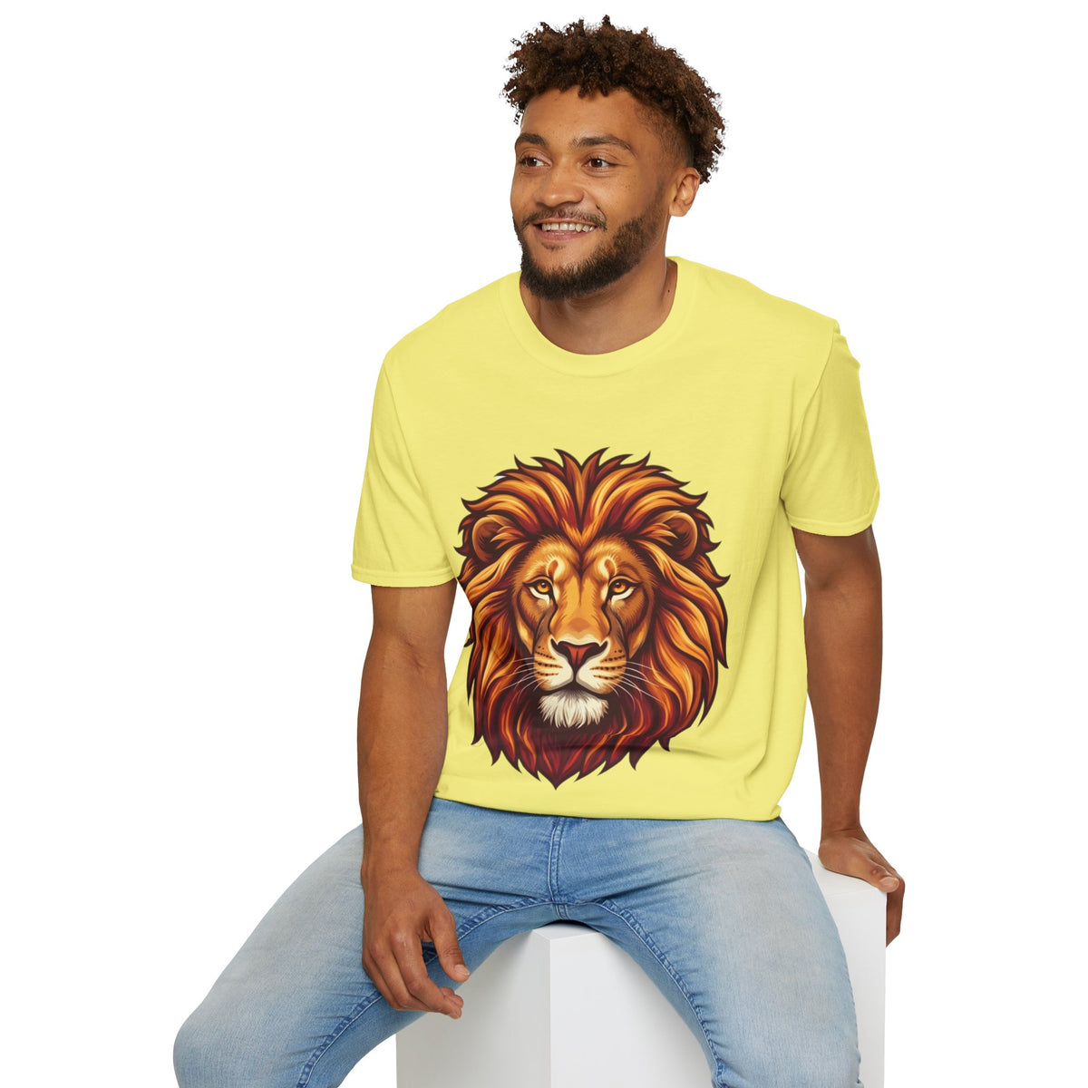Leo Zodiac Lion Face T-Shirt — Majestic Lion Head Graphic Tee