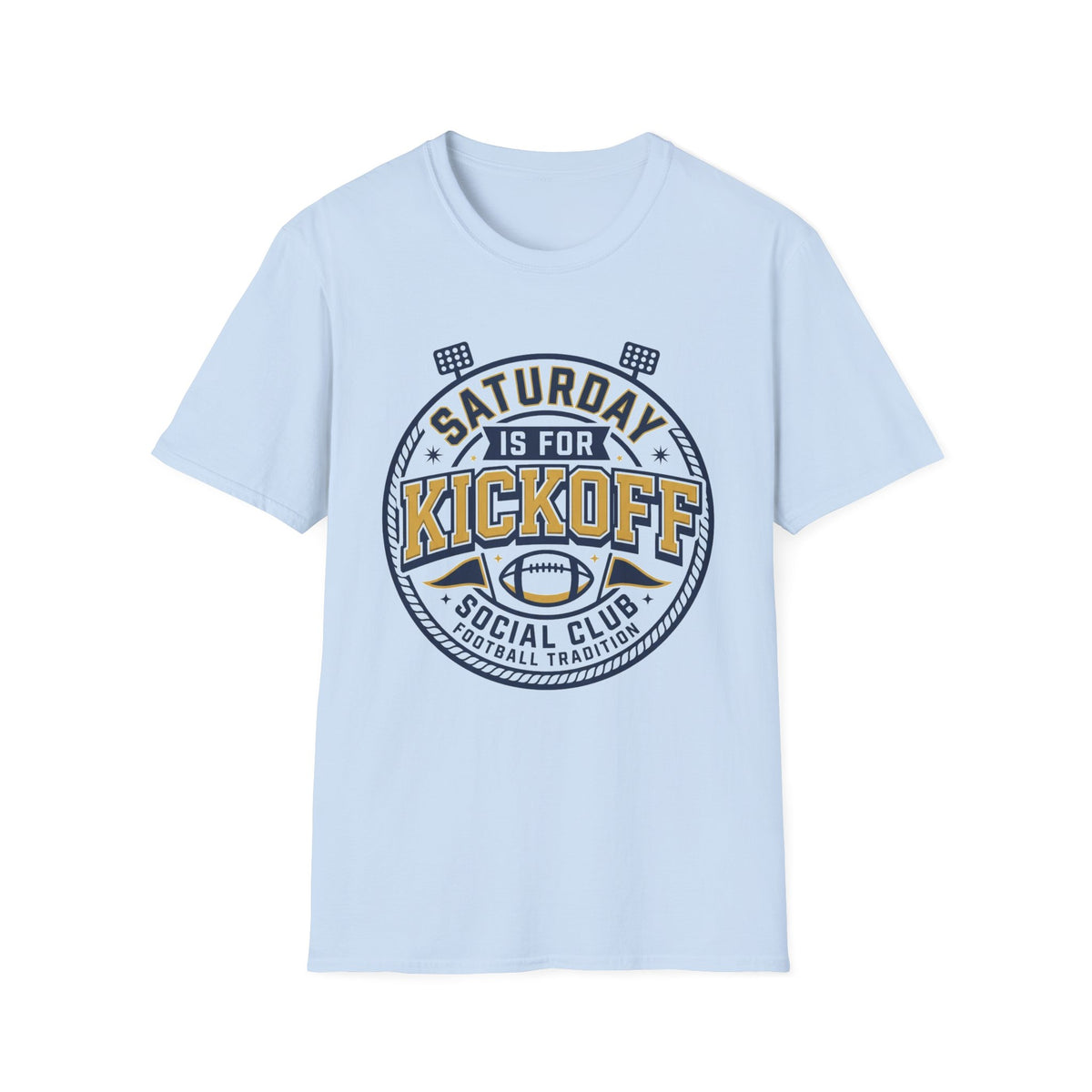 Saturday Night Kickoff T-Shirt — Vintage Football Game Day Tee - Trending Now - August 2026